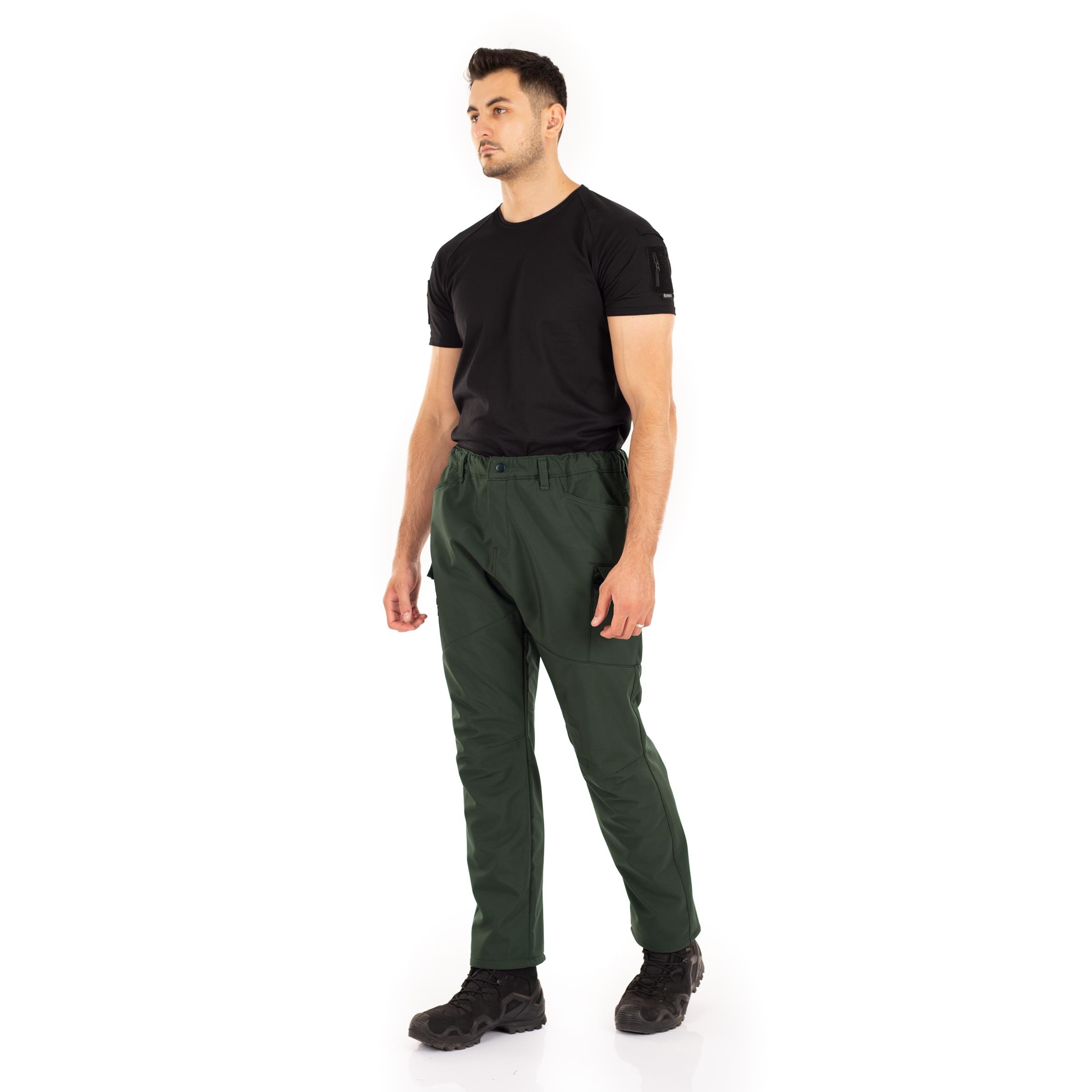 Alpha Softshell Taktik Pantolon Likralı Esnek Çok Cepli Haki