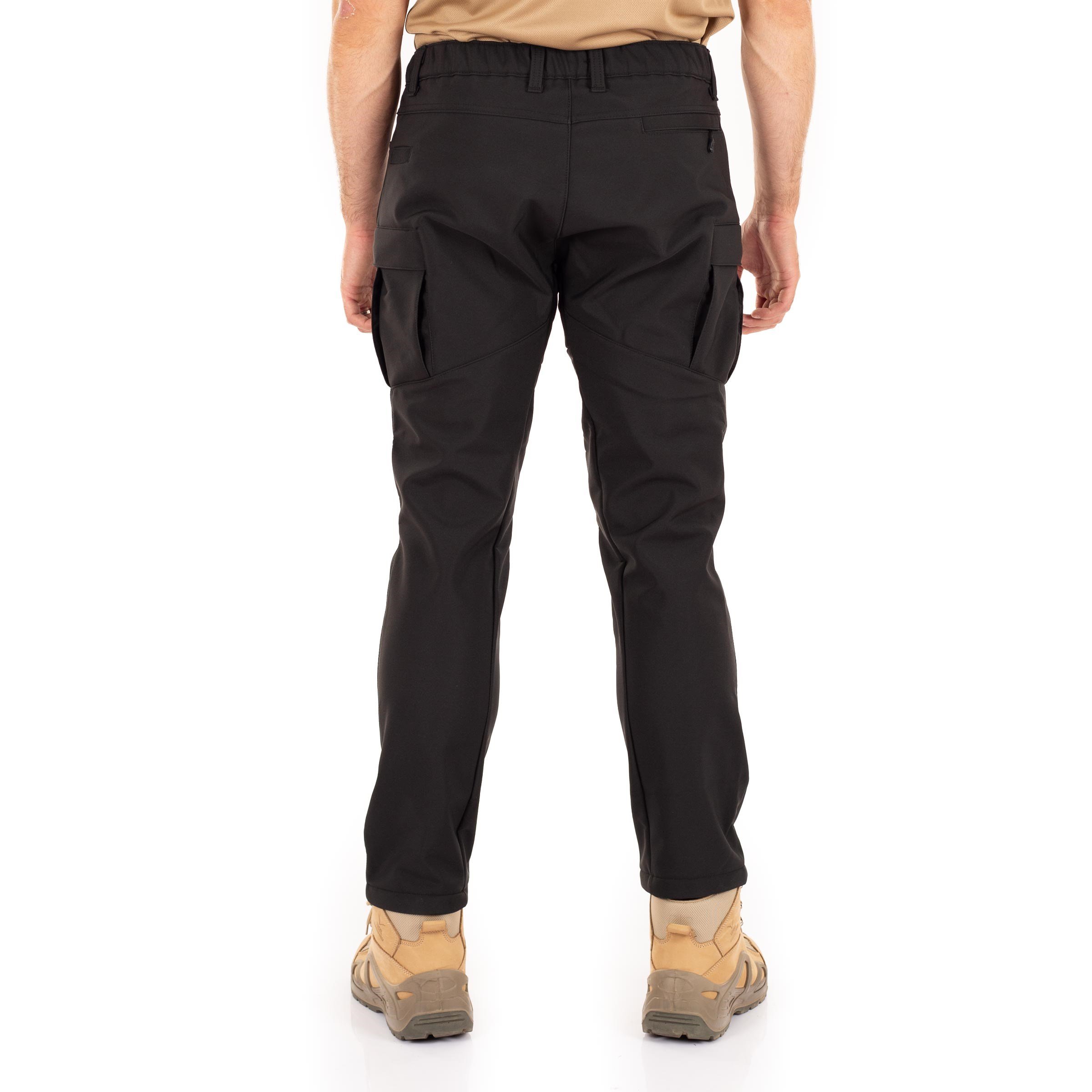 Alpha Softshell Taktik Pantolon Likralı Esnek Çok Cepli Siyah