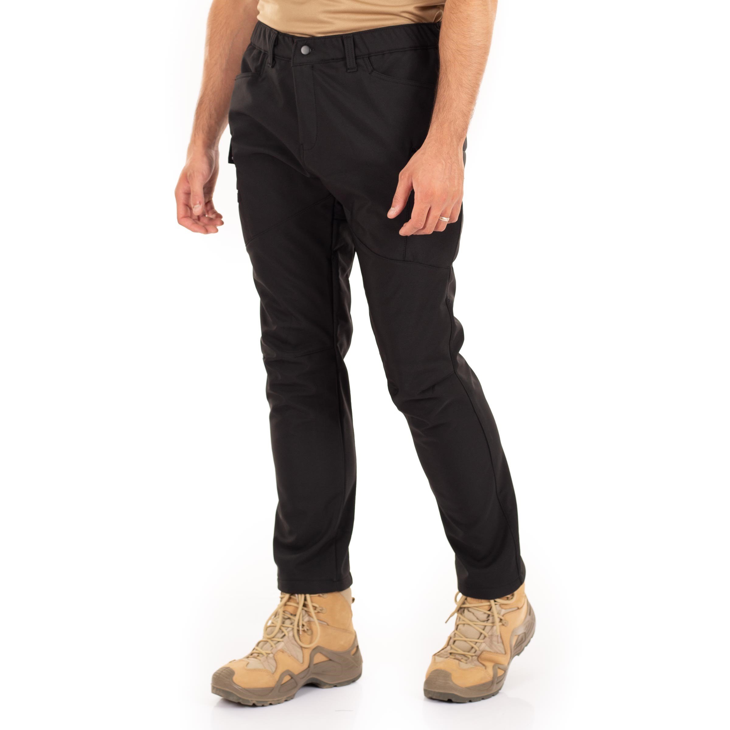Alpha Softshell Taktik Pantolon Likralı Esnek Çok Cepli Siyah