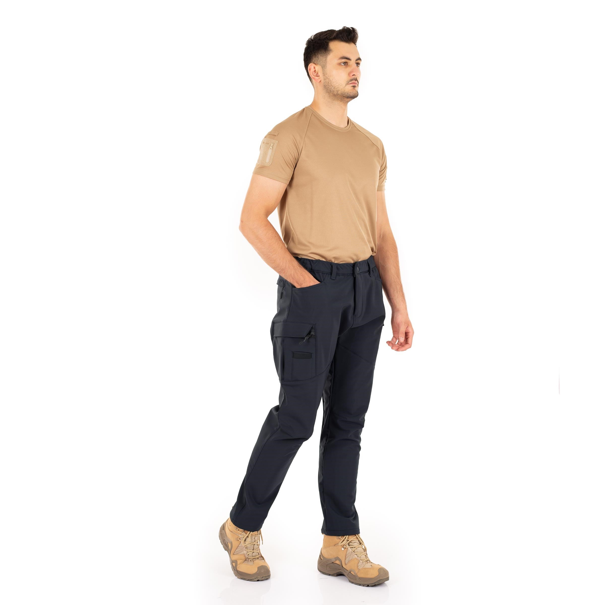 Alpha Softshell Taktik Pantolon Likralı Esnek Çok Cepli Lacivert