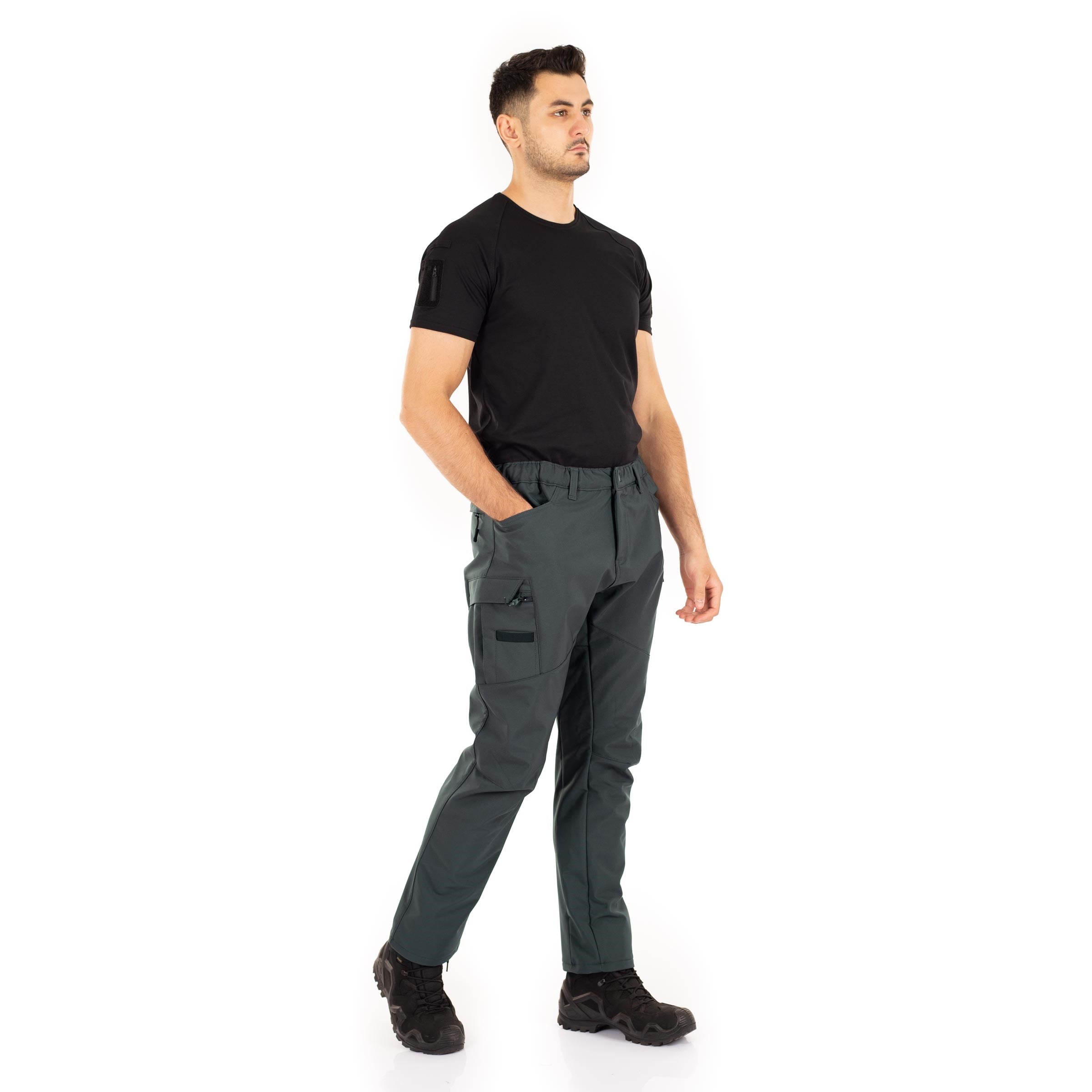 Alpha Softshell Taktik Pantolon Likralı Esnek Çok Cepli Antrasit