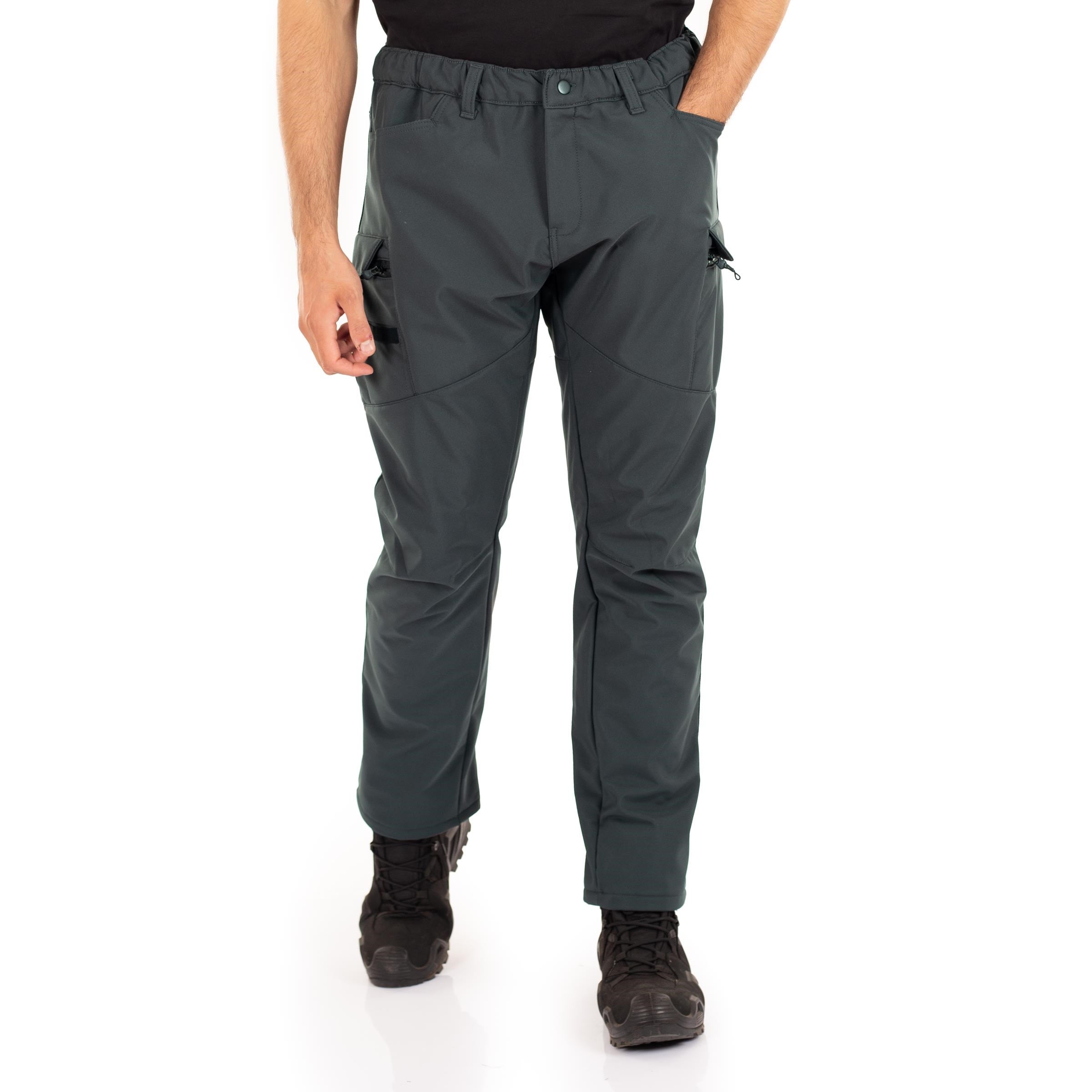 Alpha Softshell Taktik Pantolon Likralı Esnek Çok Cepli Antrasit