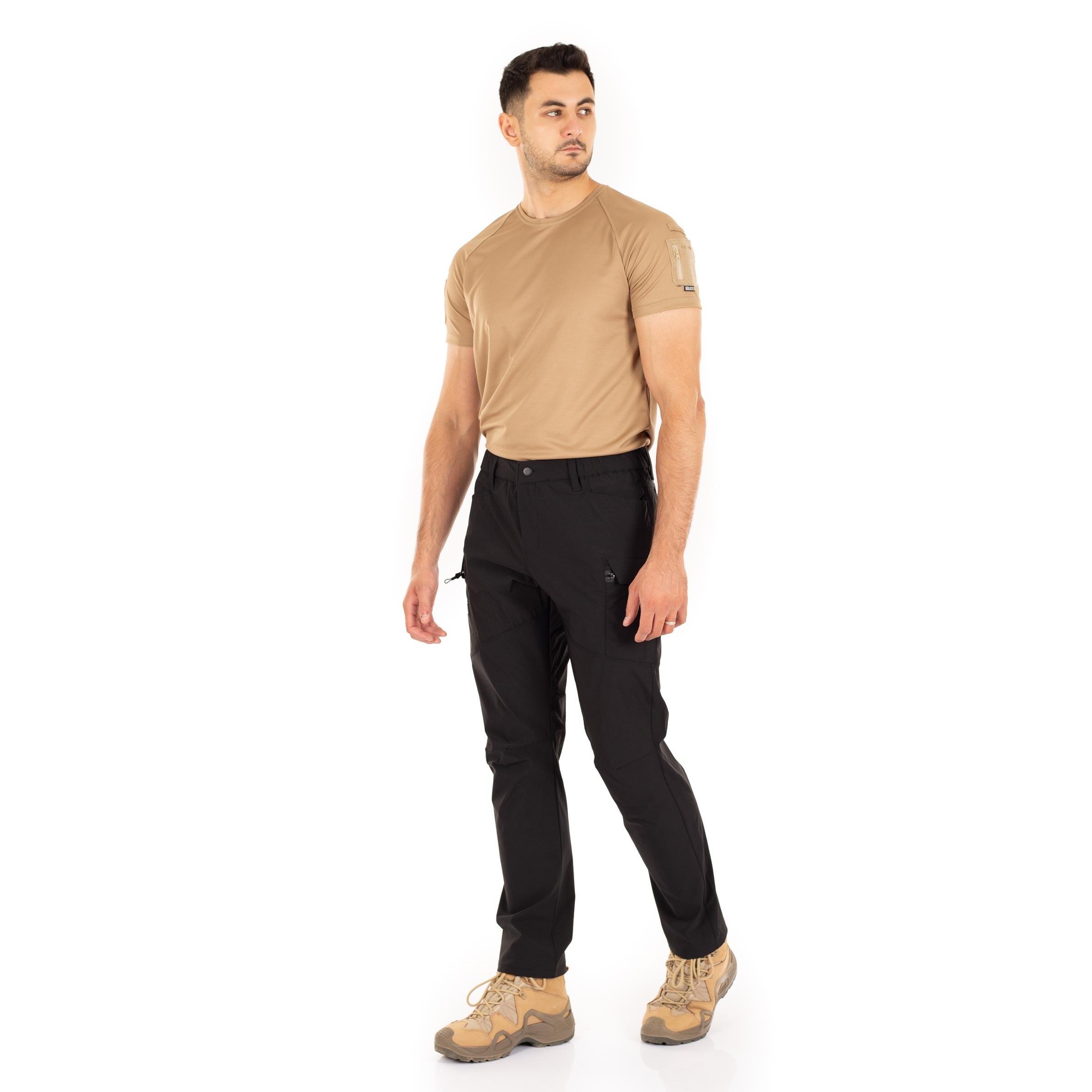 Alpha Taktik Pantolon Likralı Esnek Çok Cepli Siyah