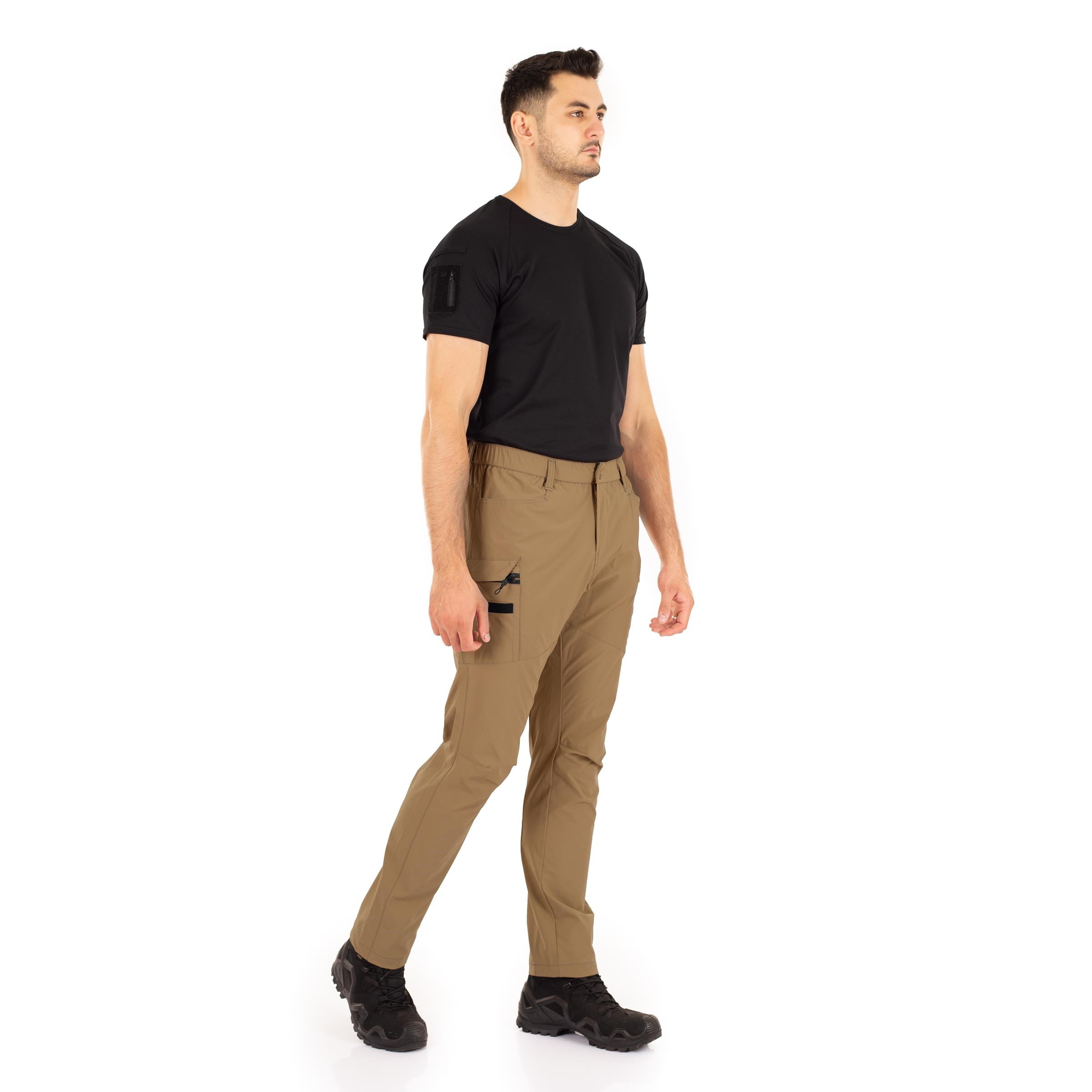 Alpha Taktik Pantolon Likralı Esnek Çok Cepli Hardal
