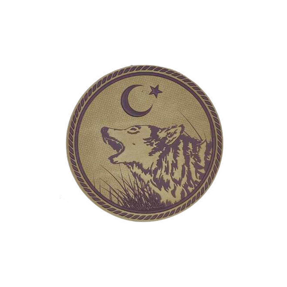 Ay Yıldızlı Uluyan Kurt Patch 3D