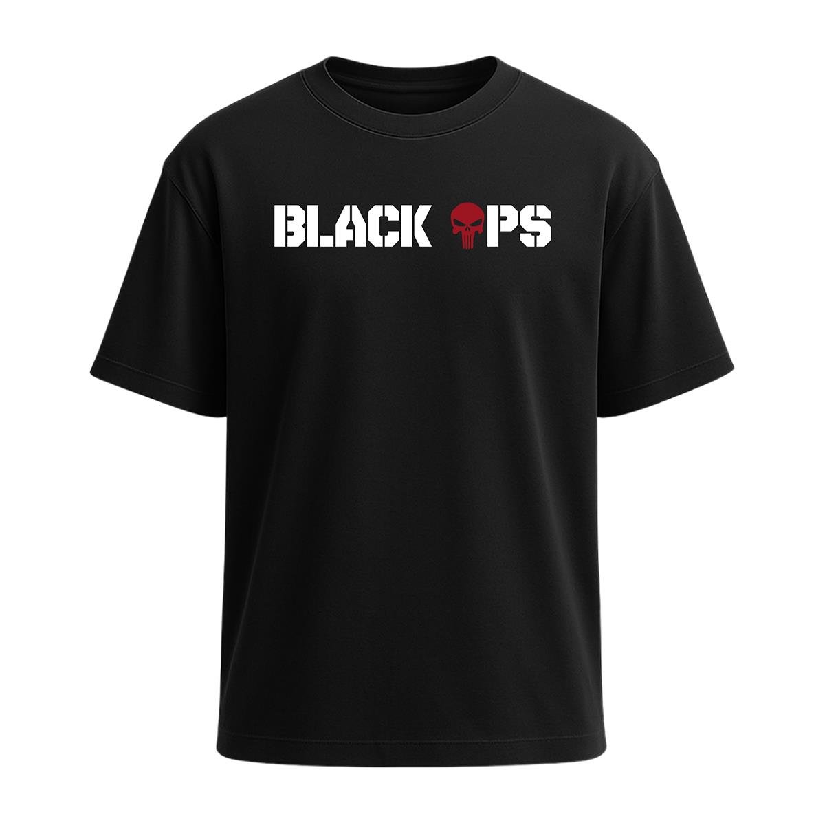 Black Ops Baskılı Tişört Siyah