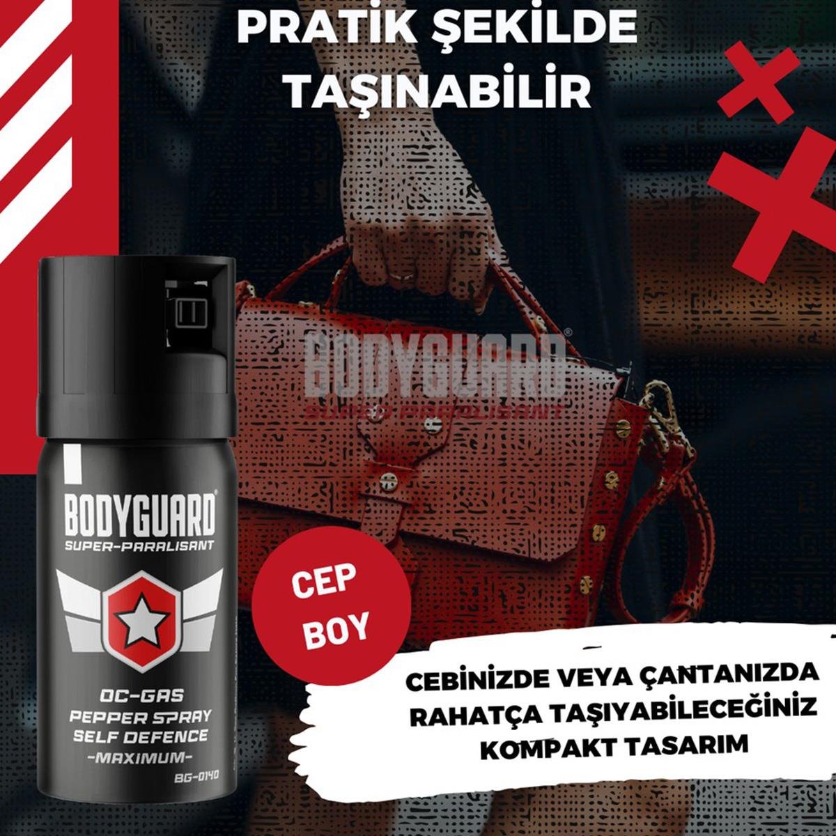 Bodyguard Biber Gazı 40ml 5 Adet Orijinal