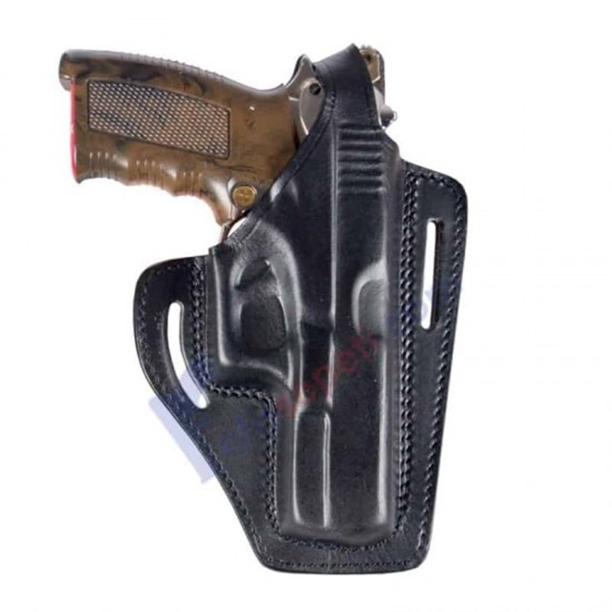 Canik 55 Horozlu Seri Deri Silah Kılıfı Siyah Baskılı Kapalı