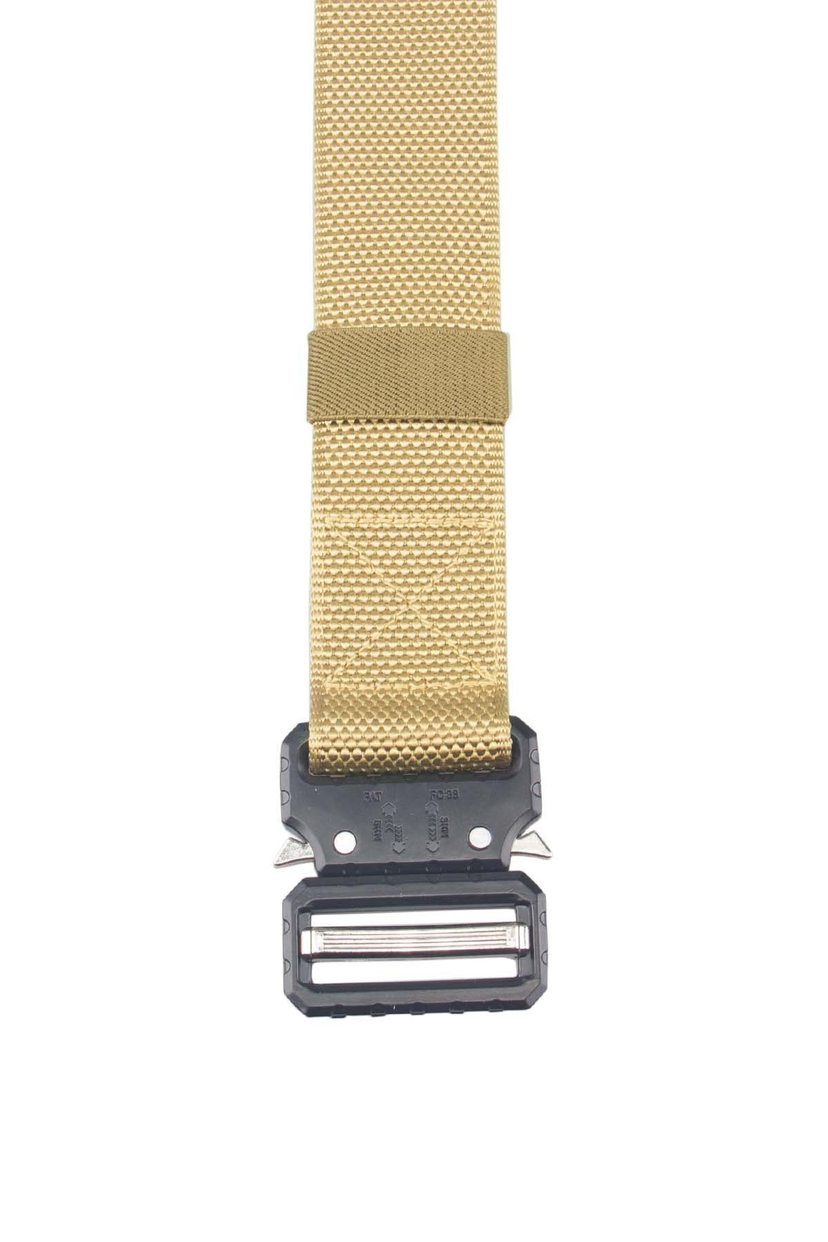 Çelik Tokalı Taktik Kemer Bej