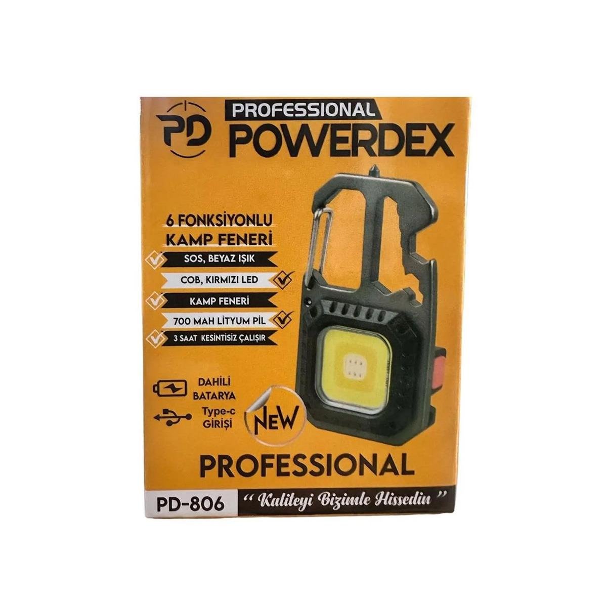 Çok Fonksiyonlu Mini Led Kamp Feneri PD-806