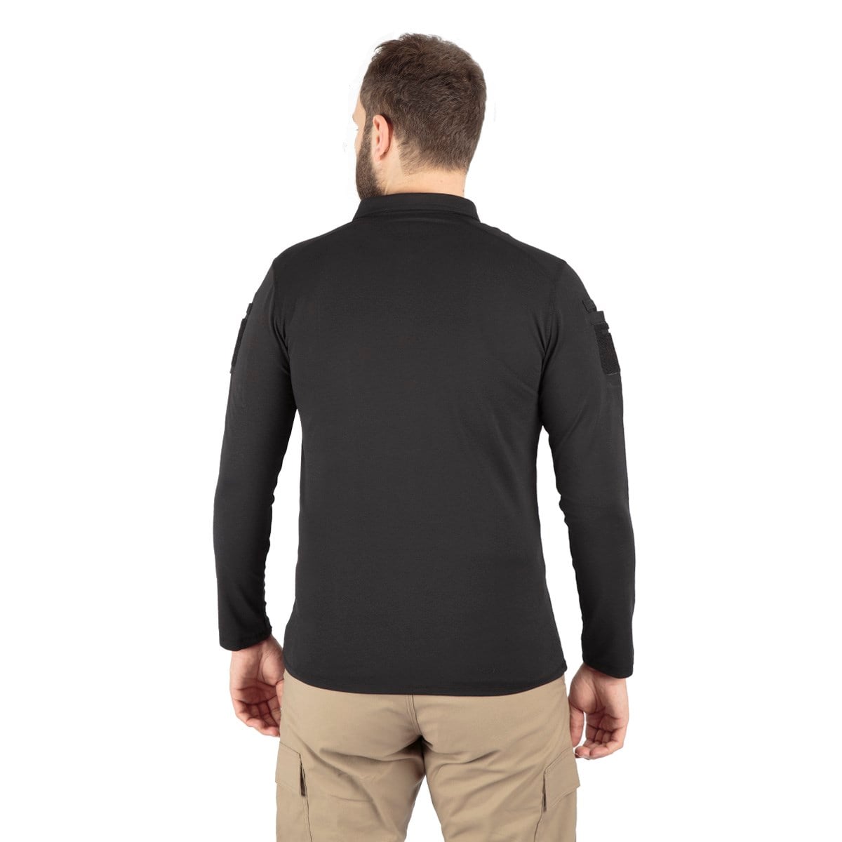 Combat Tactical Polo Yaka Uzun Kollu Taktik Tişört Siyah 802 Pike