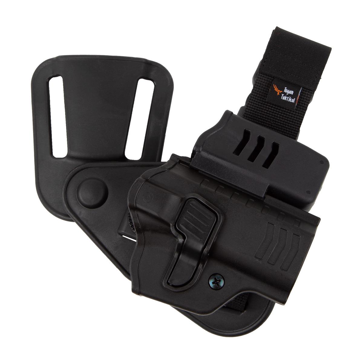 Comfort-Tac CZ 75B Alçak Taşıma Tabanca Kılıfı Önü Şarjörlüklü Siyah