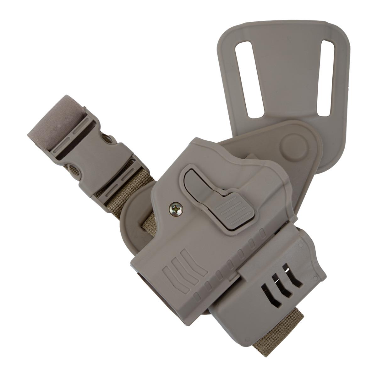 Comfort-Tac CZ 75B Alçak Taşıma Tabanca Kılıfı Önü Şarjörlüklü Çöl Rengi