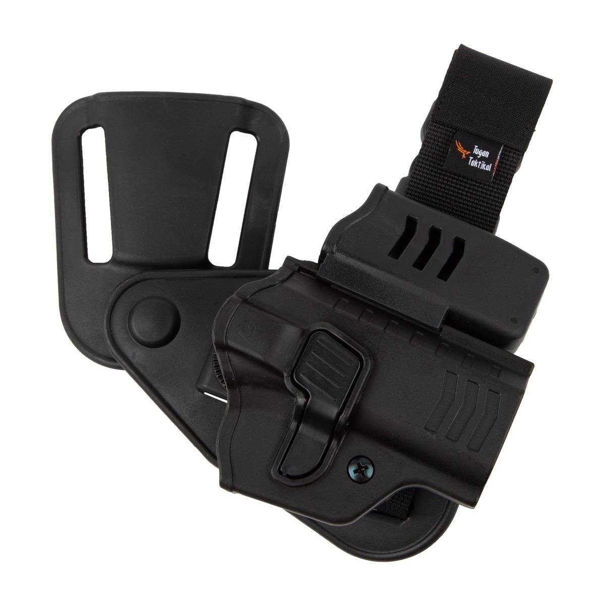 Comfort-Tac Sarsılmaz K2 (9mm) Alçak Taşıma Tabanca Kılıfı Önü Şarjörlüklü Siyah