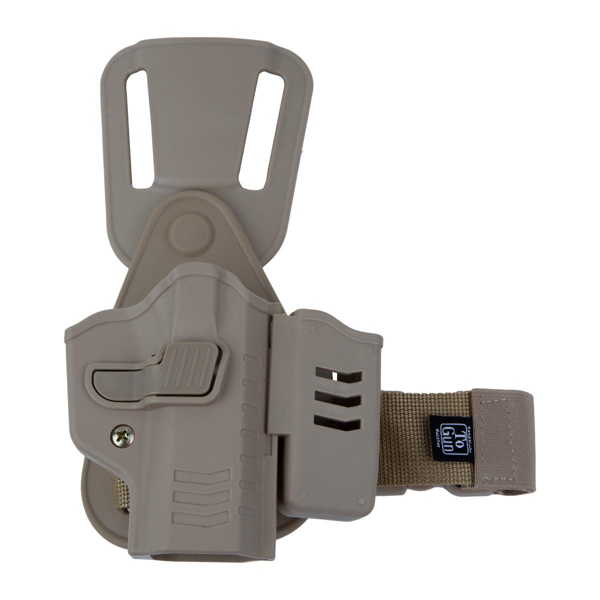 Comfort-Tac Sarsılmaz P8L Alçak Taşıma Tabanca Kılıfı Önü Şarjörlüklü Çöl Rengi