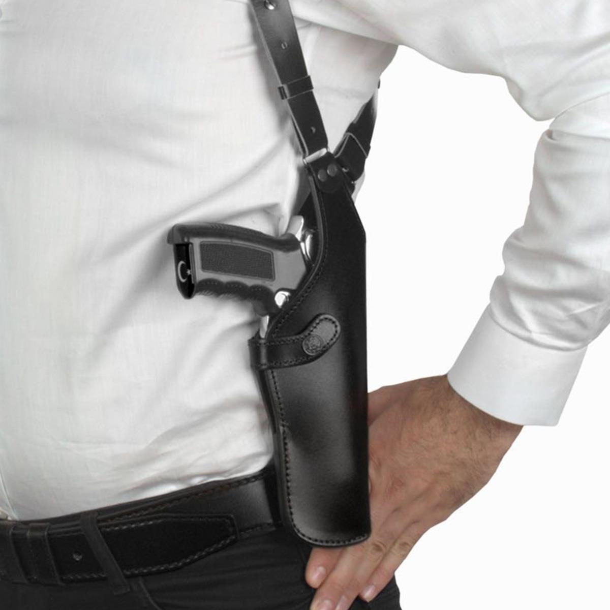 Dik Deri Koltuk Altı Tabanca Kılıfı-Universal