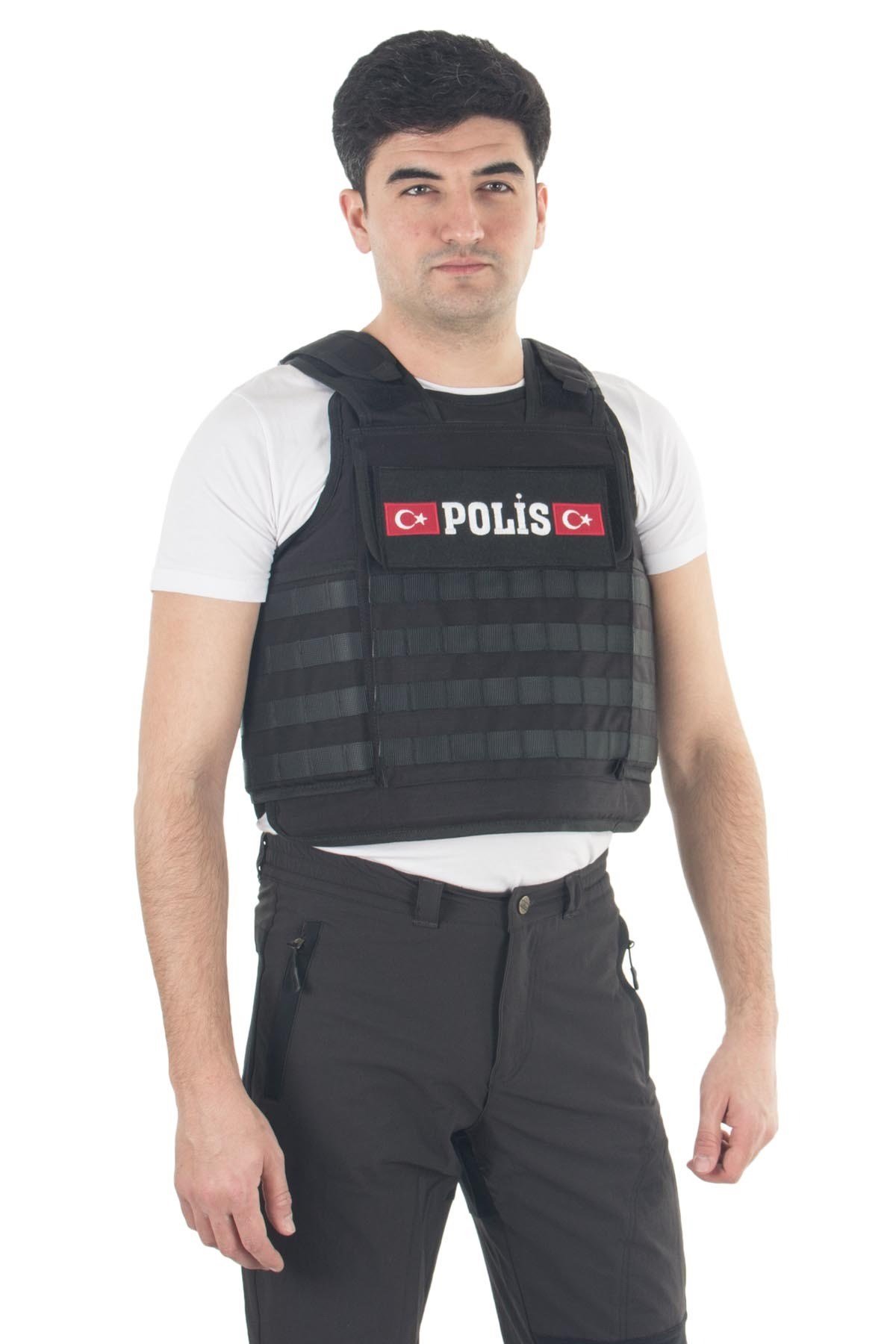 Dış Çelik Yelek-Seviye 3A Görev Yeleği Siyah