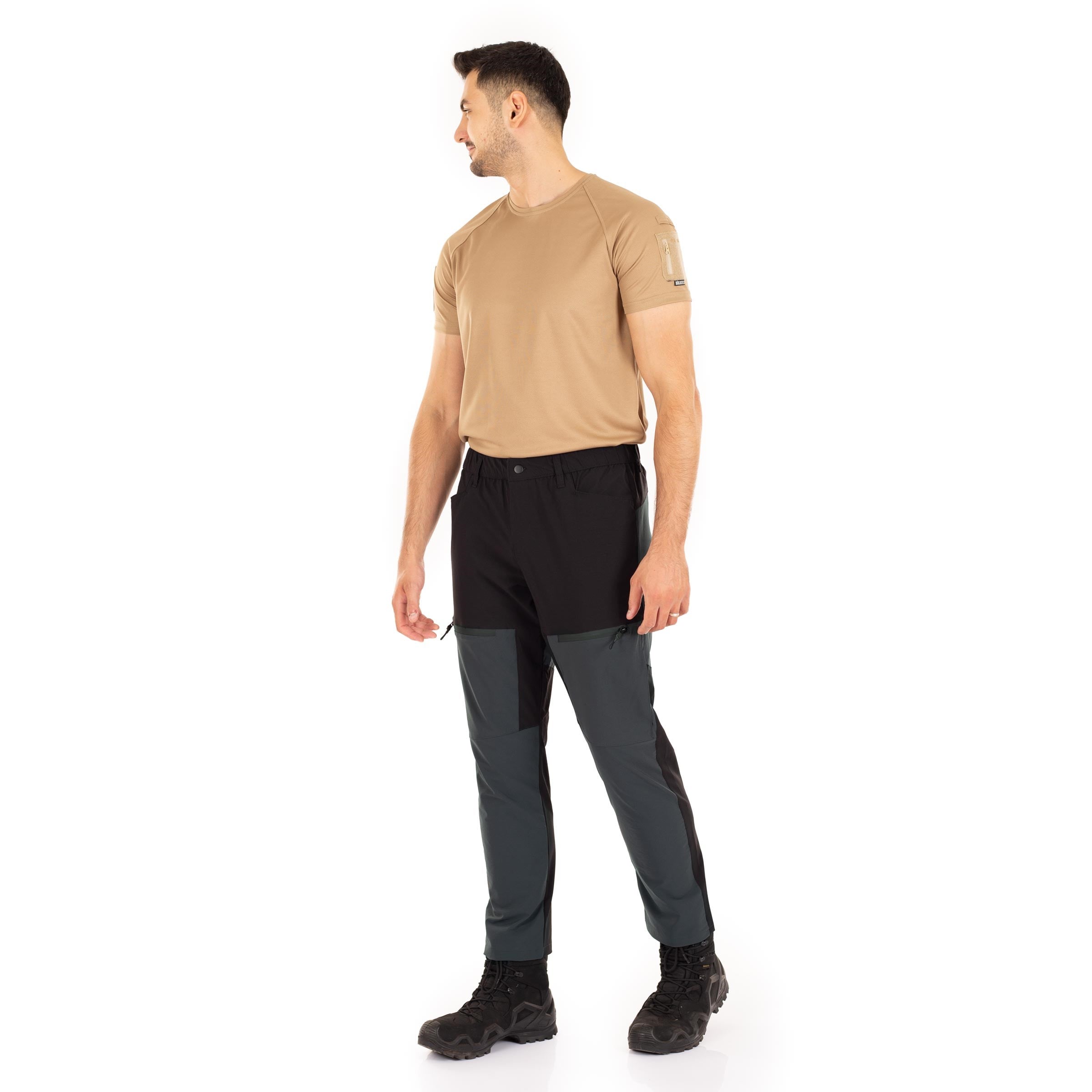 Dual Flex Taktik Pantolon Likralı Esnek Antrasit-Siyah