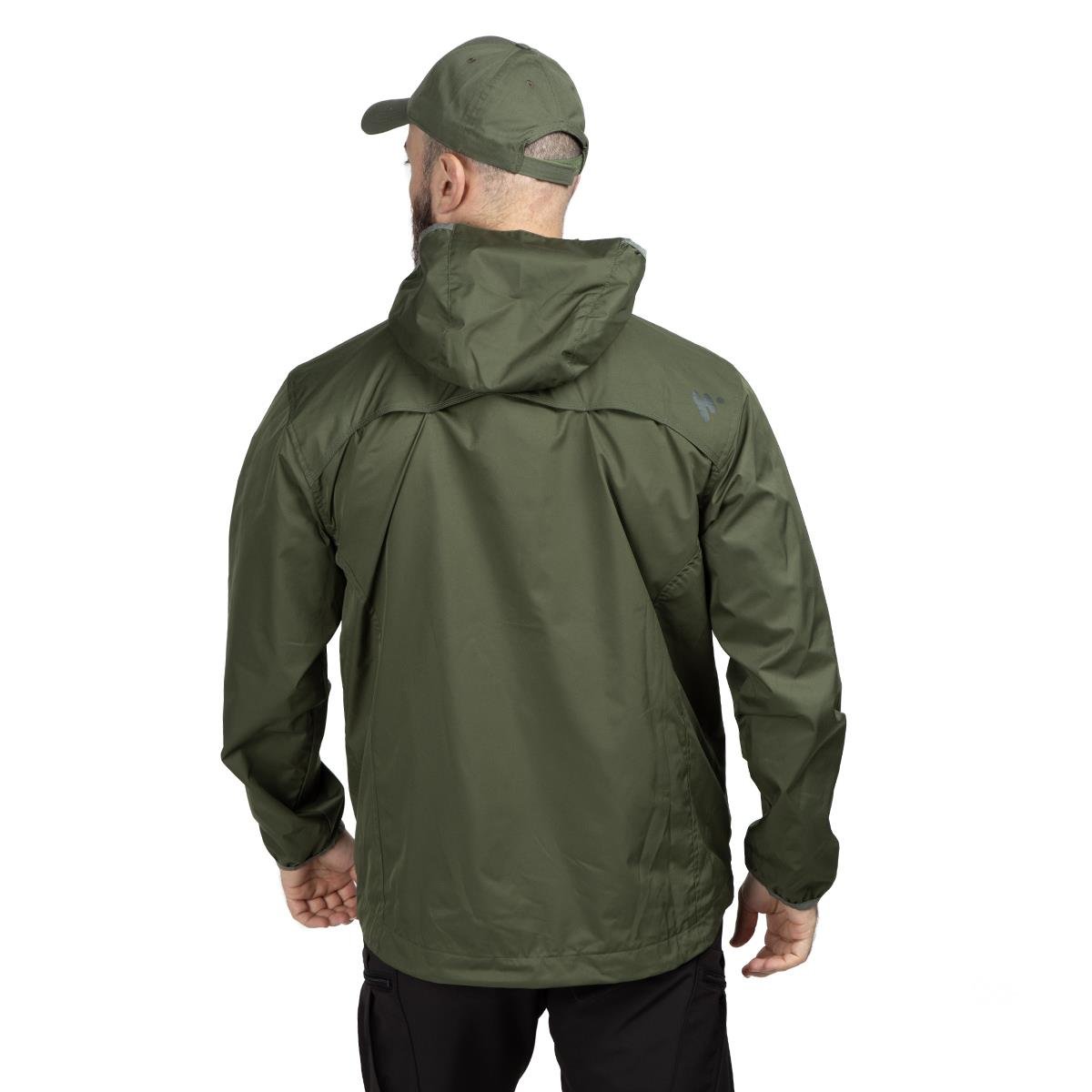 Erkek Kapüşonlu Outdoor Rüzgarlık Haki