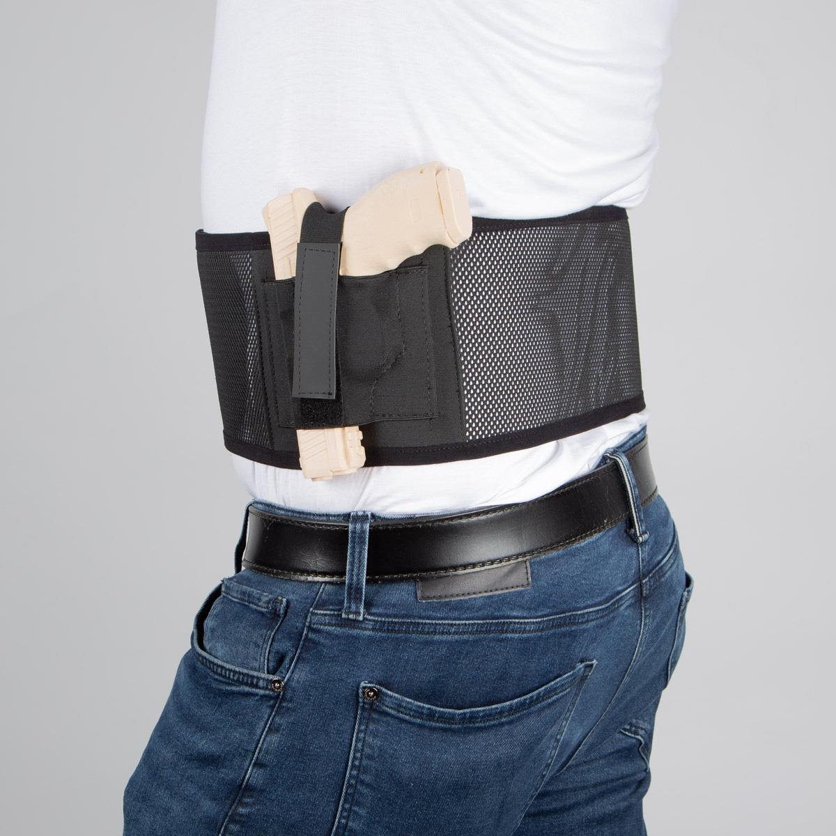 Fileli Korse Tabanca Kılıfı Siyah Sol El