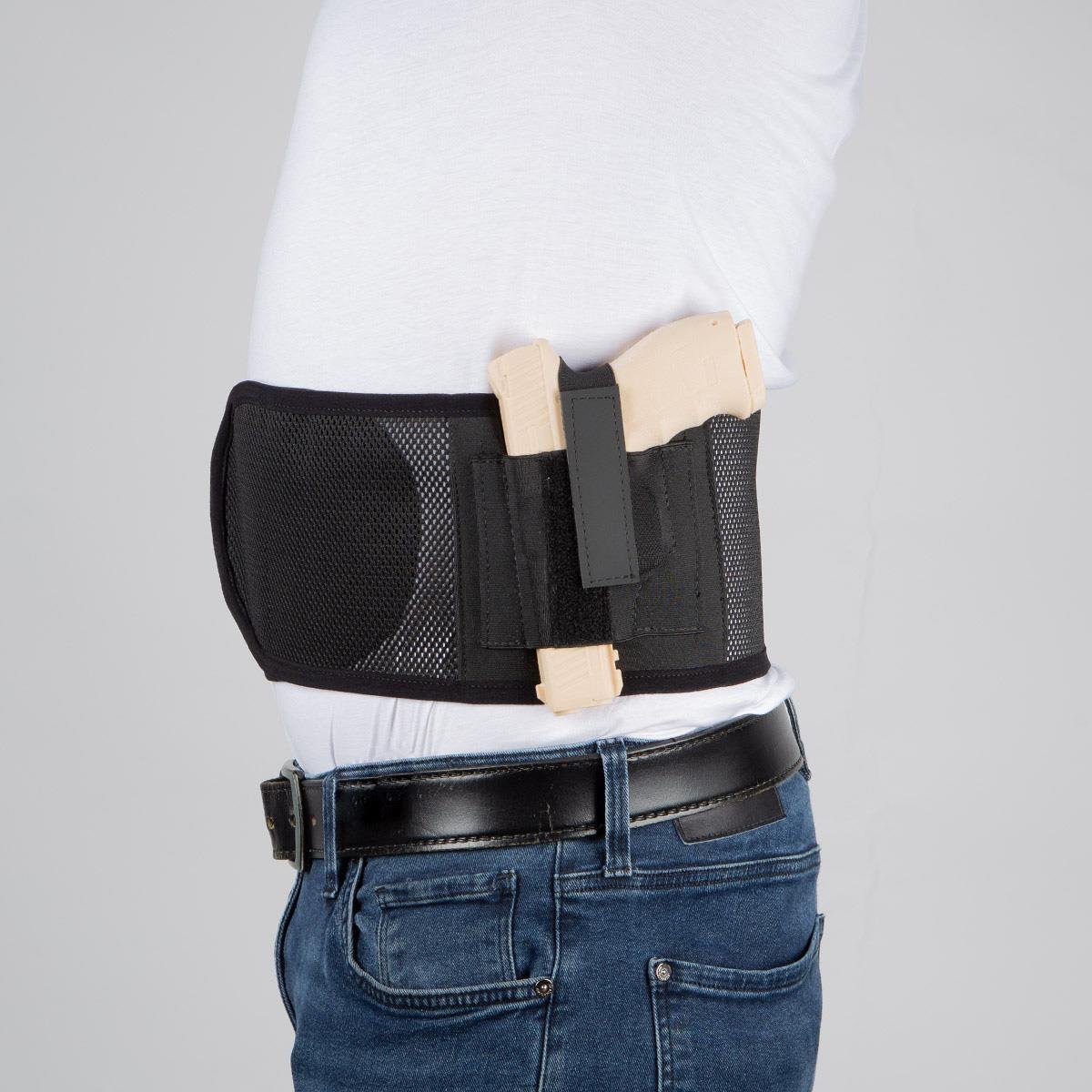 Fileli Korse Tabanca Kılıfı Siyah Sol El