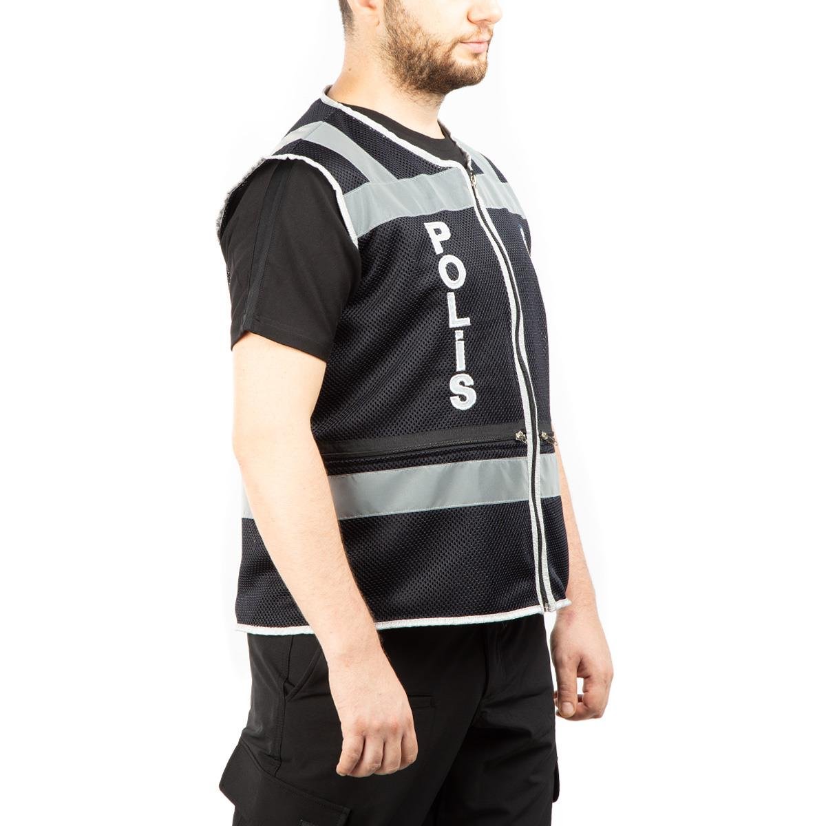 Fileli Polis Yeleği-Lacivert