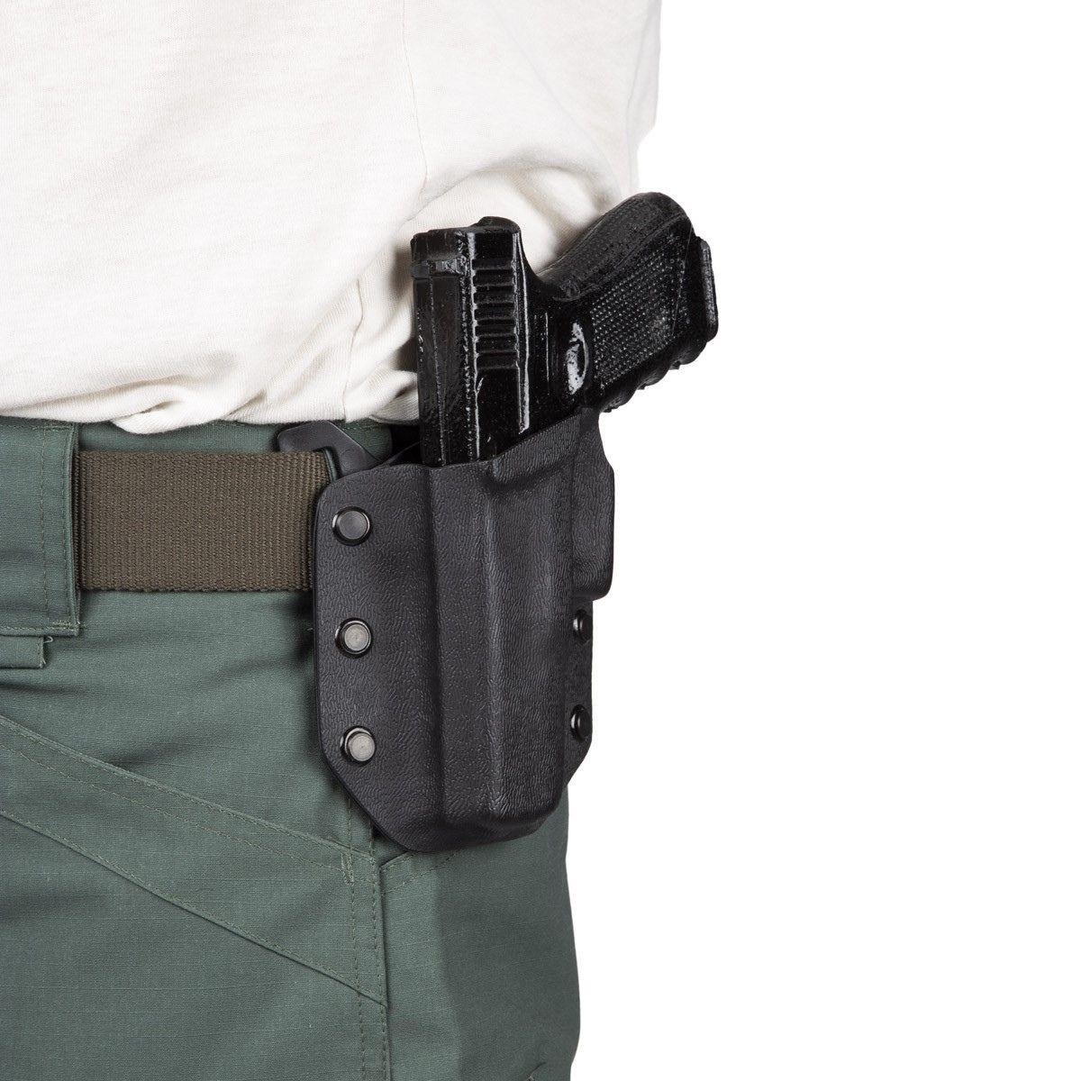 Glock 43X Kydex Tabanca Kılıfı Mat Görünümlü Dış Taşıma Kadifeli Sol El