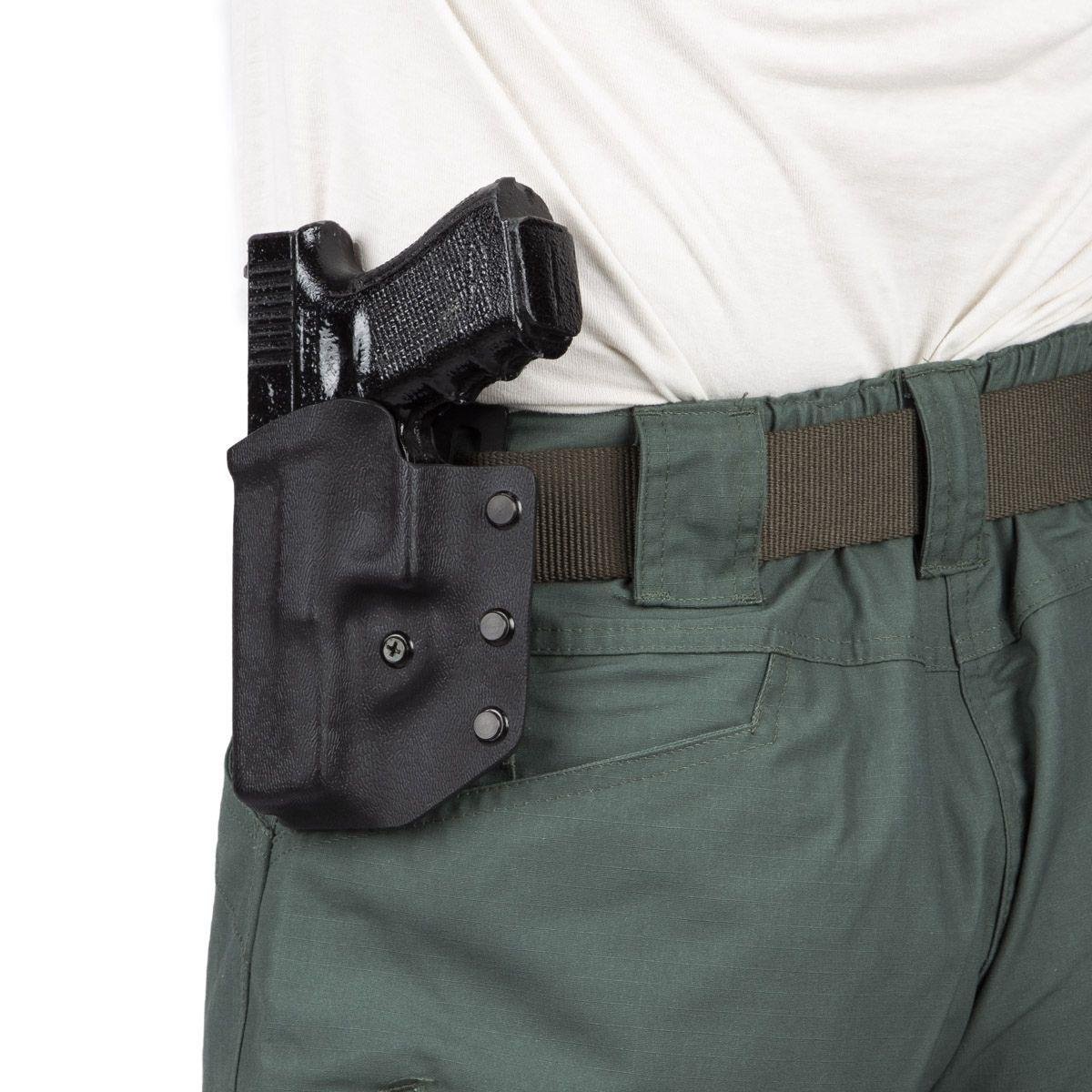 Glock 43X Kydex Tabanca Kılıfı Mat Görünümlü Dış Taşıma Kadifeli Sol El