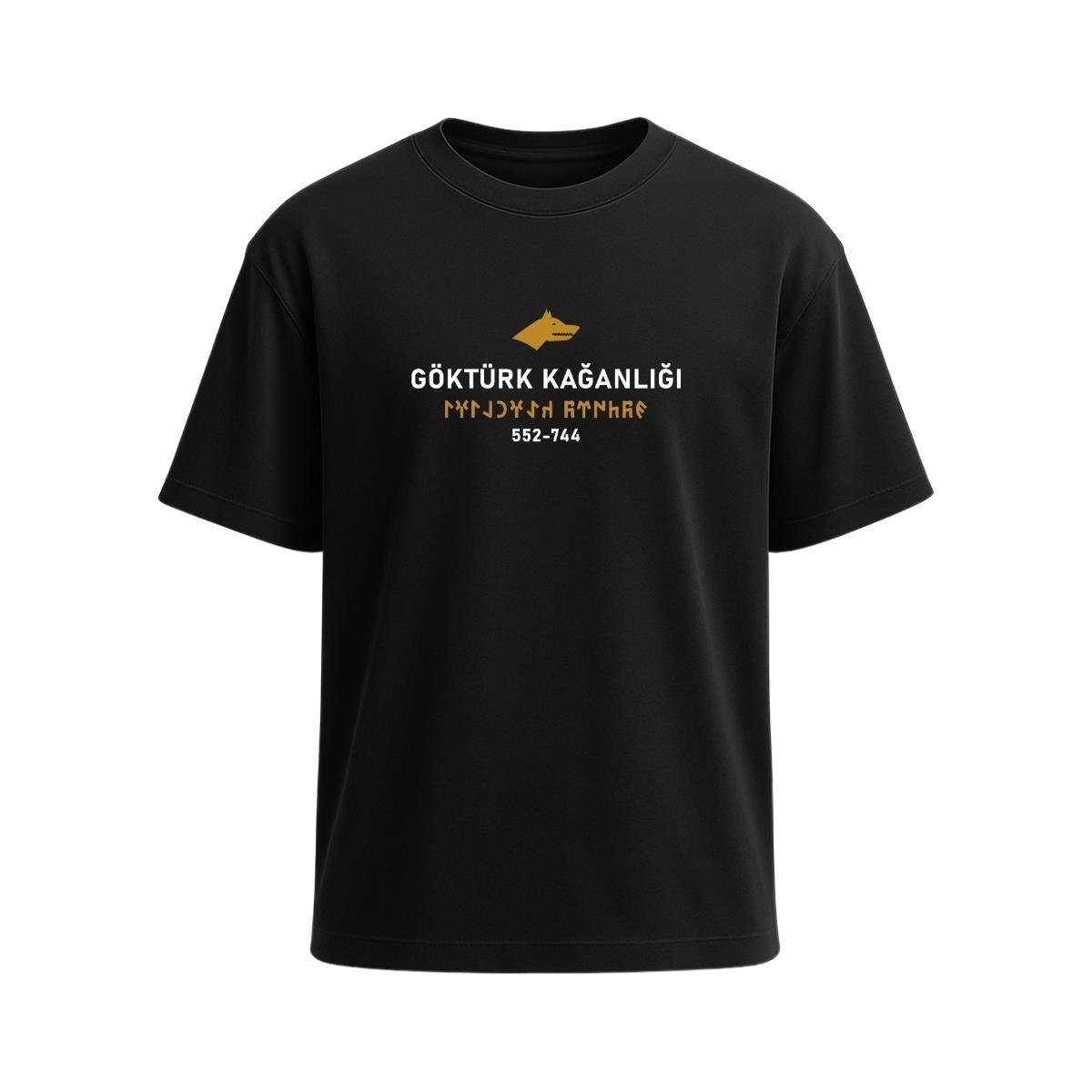 Göktürk Kağanlığı Baskılı Tişört Siyah