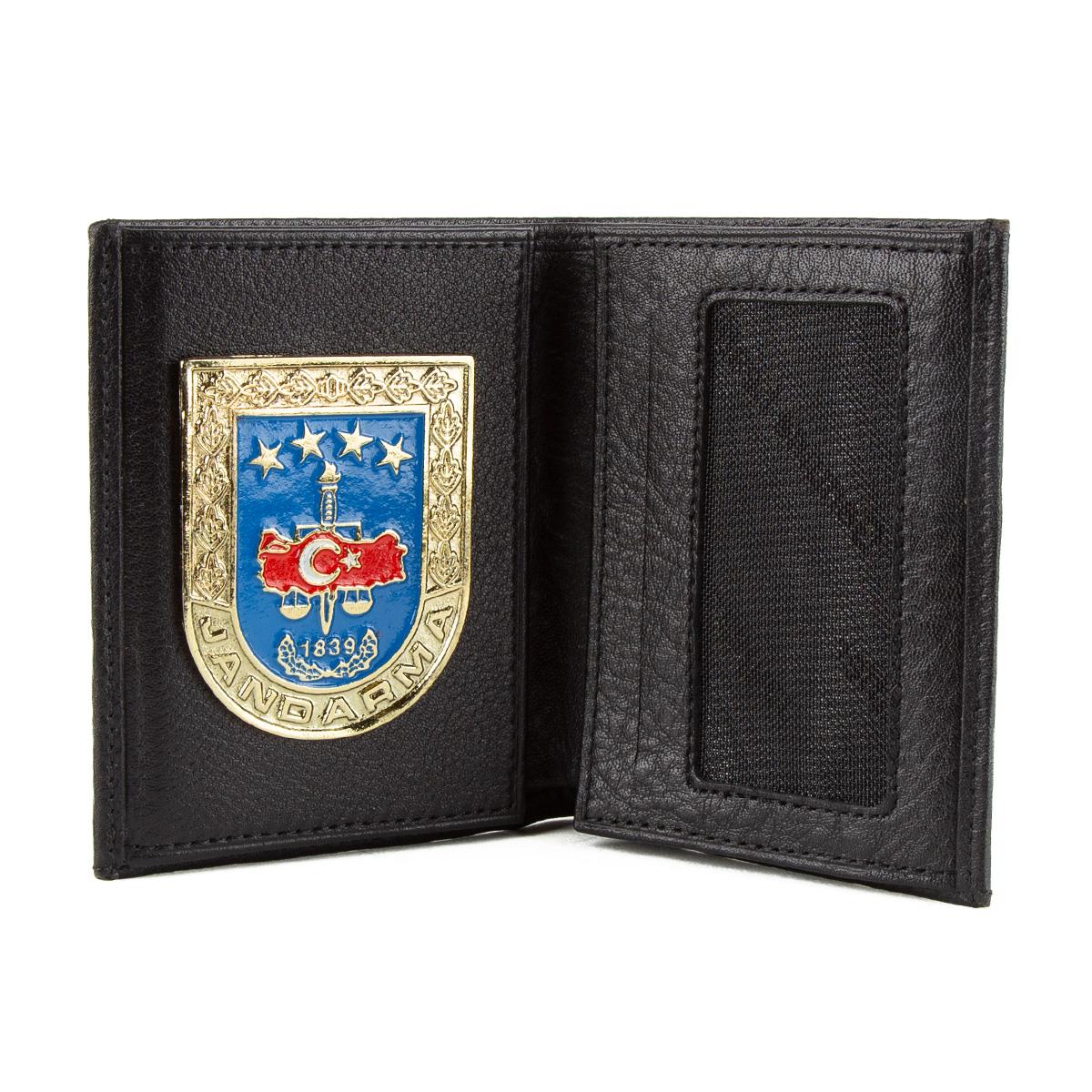 Gold Mavi Jandarma Rozetli Cüzdan