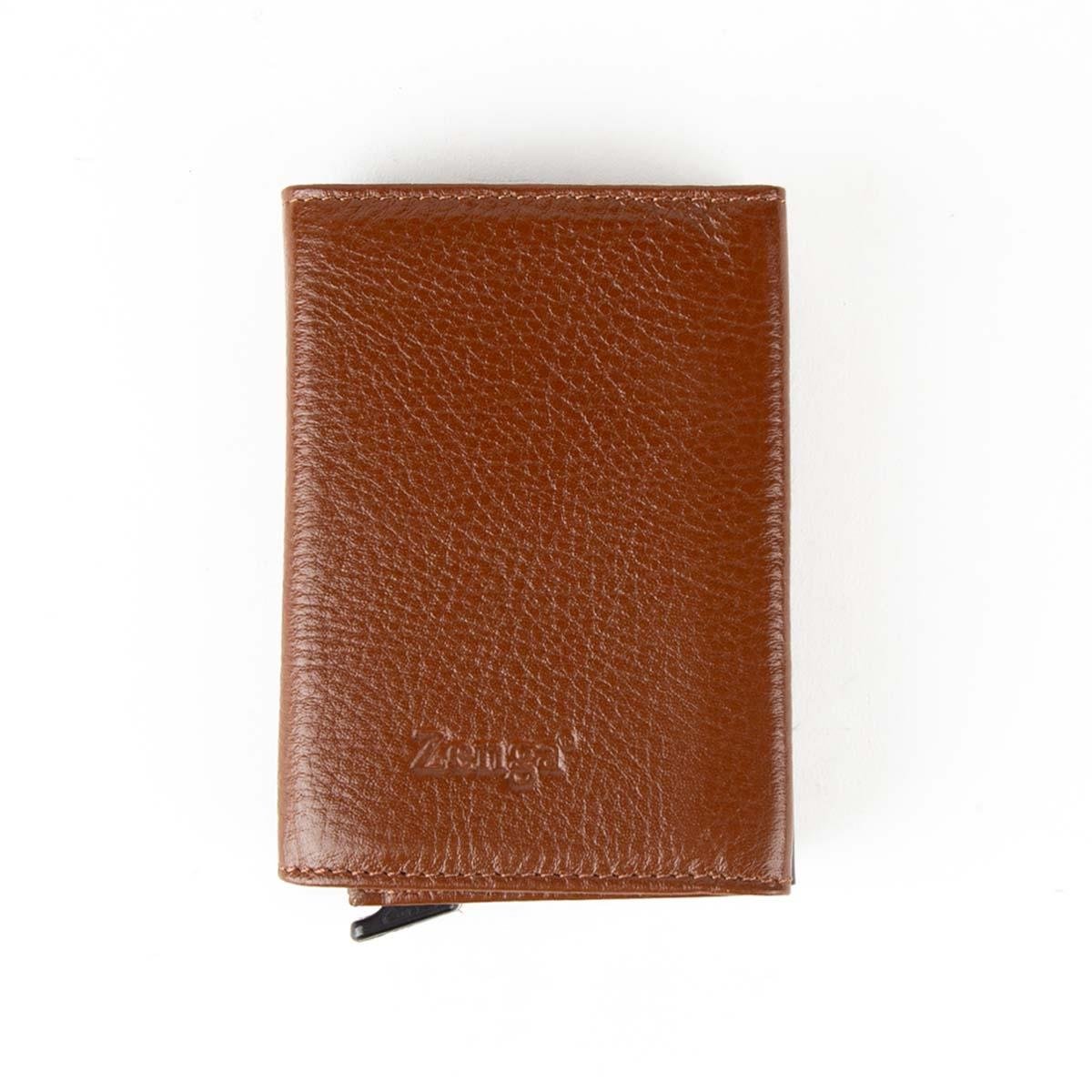 Hakiki Deri Otomatik Mekanizmalı Mini Kartlık Taba