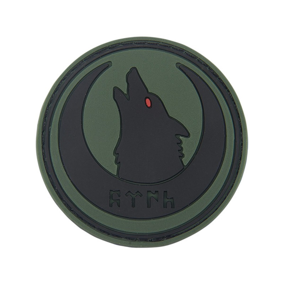 Hilal İçi Kurt Başı Silikon Patch Arma