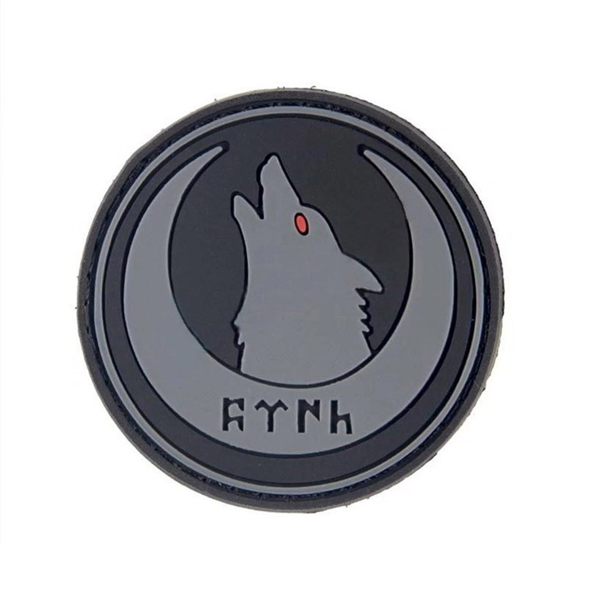 Hilal İçi Kurt Başı Silikon Patch Arma