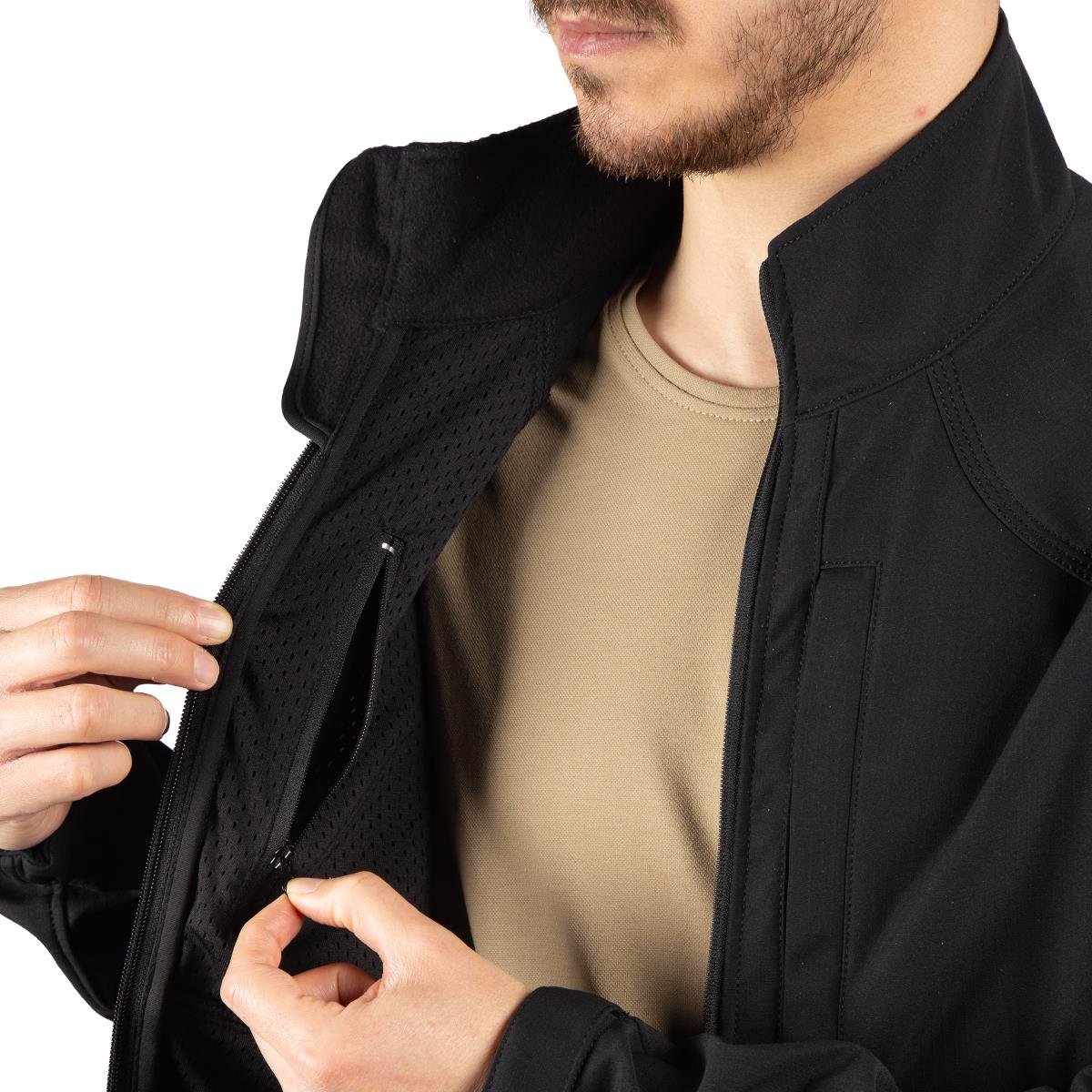 Hovergym Defender Softshell Taktik Mont Siyah