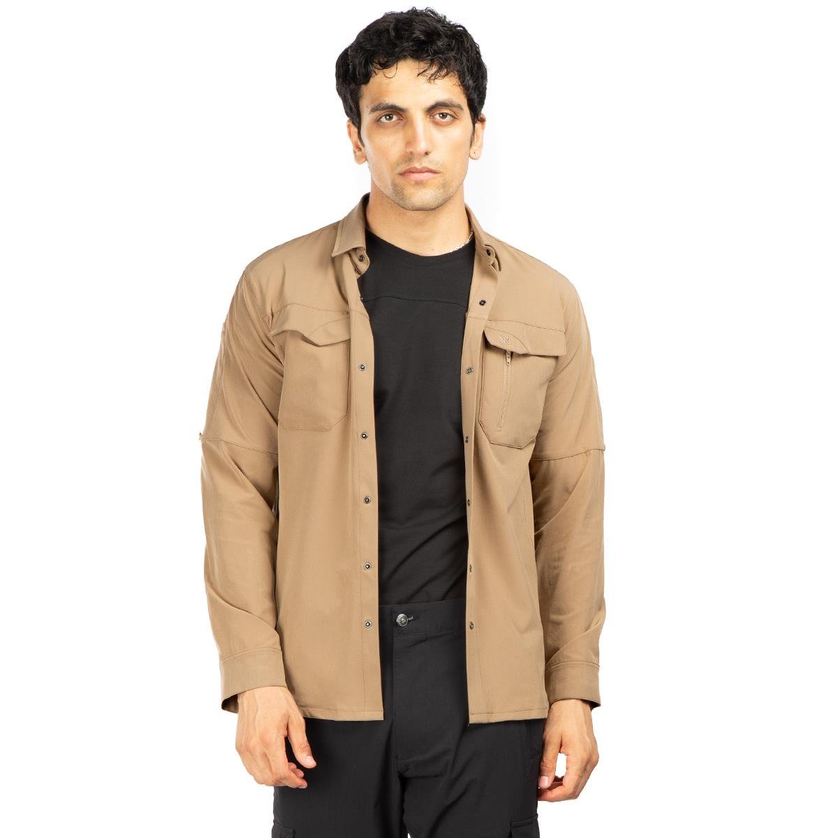 HoverGym Flexible Hafif Taktik Gömlek - Çöl Rengi