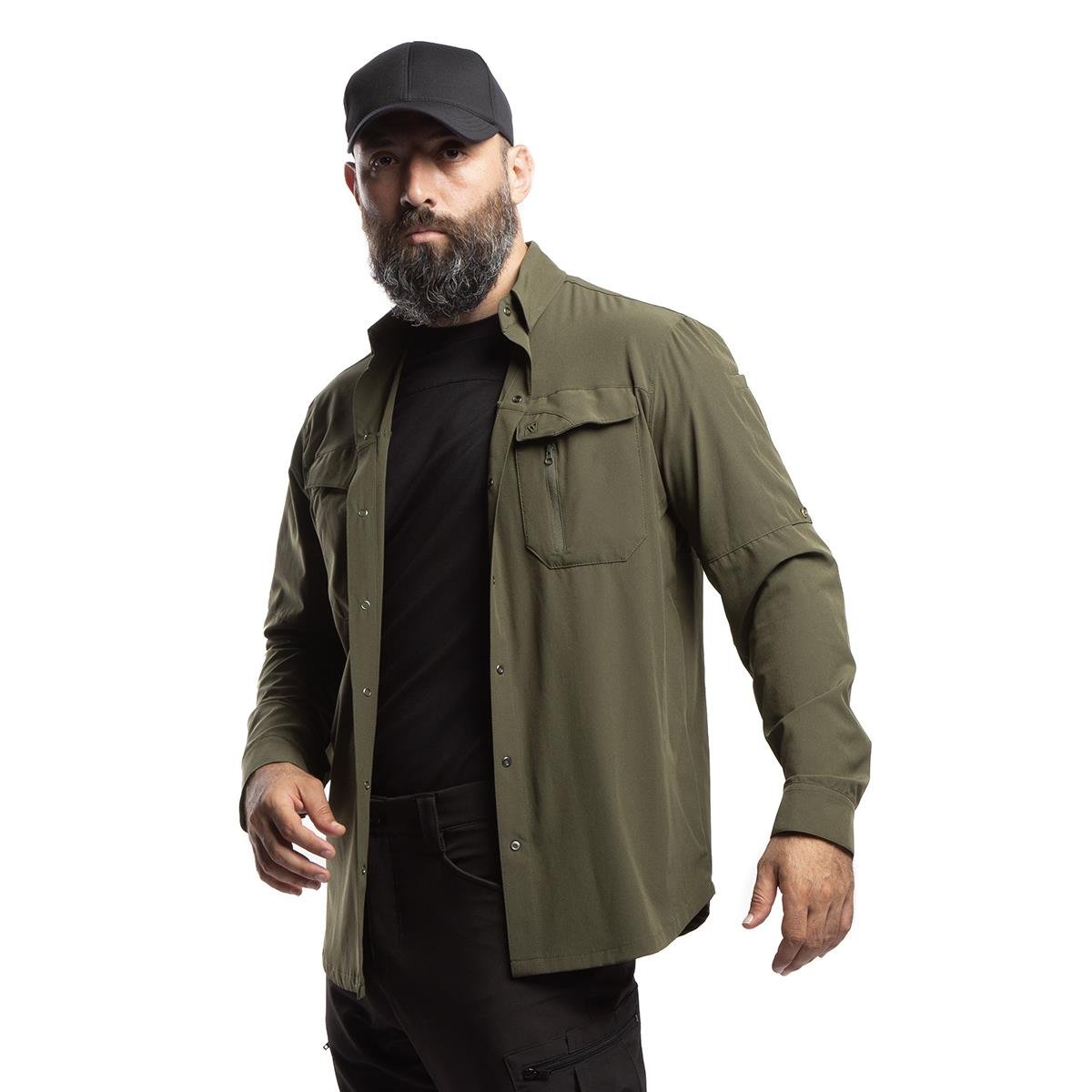 HoverGym Flexible Hafif Taktik Gömlek - Haki