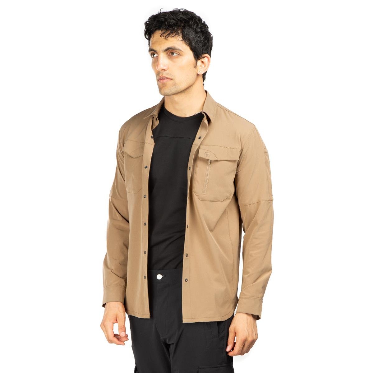 HoverGym Flexible Hafif Taktik Gömlek - Çöl Rengi