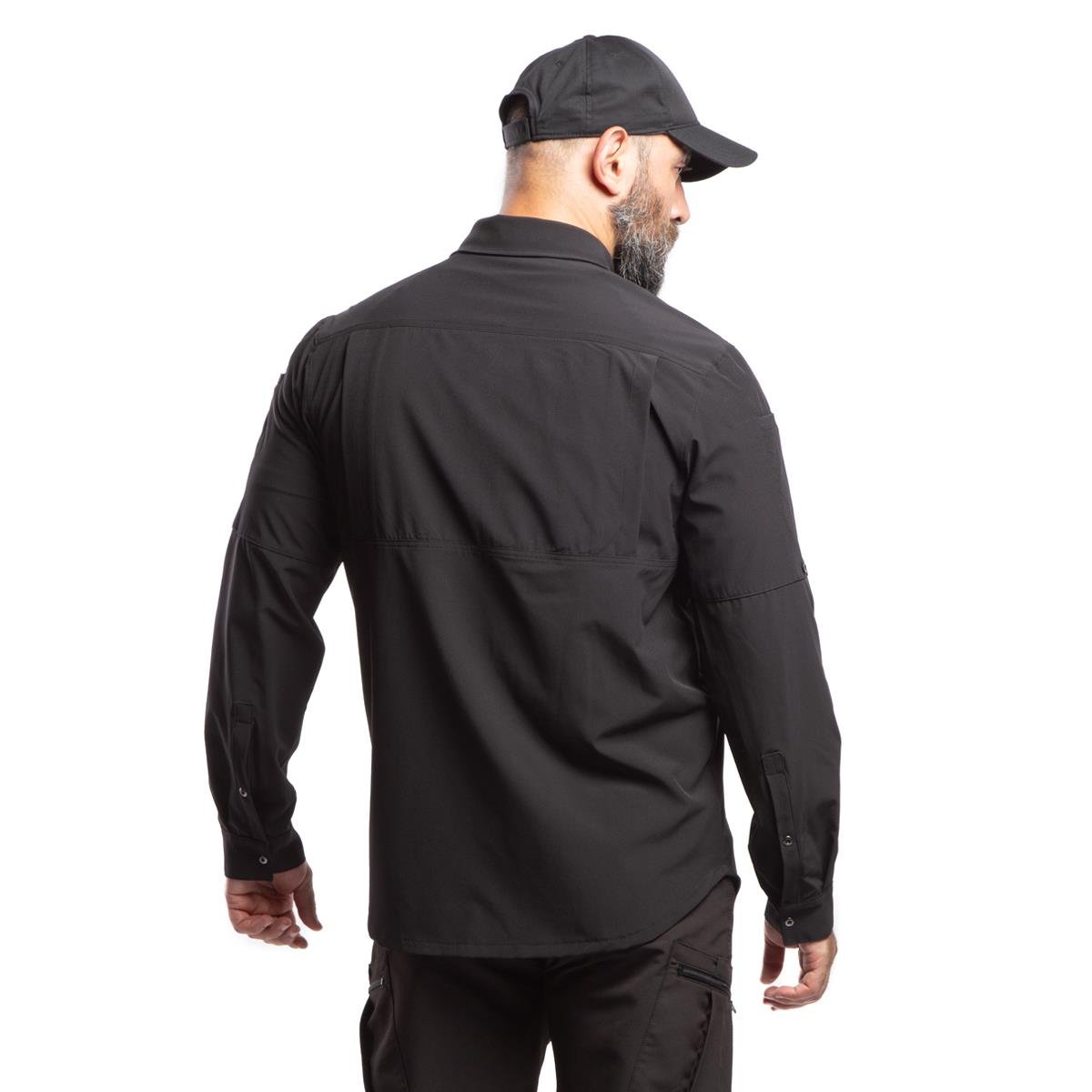 HoverGym Flexible Hafif Taktik Gömlek - Siyah 