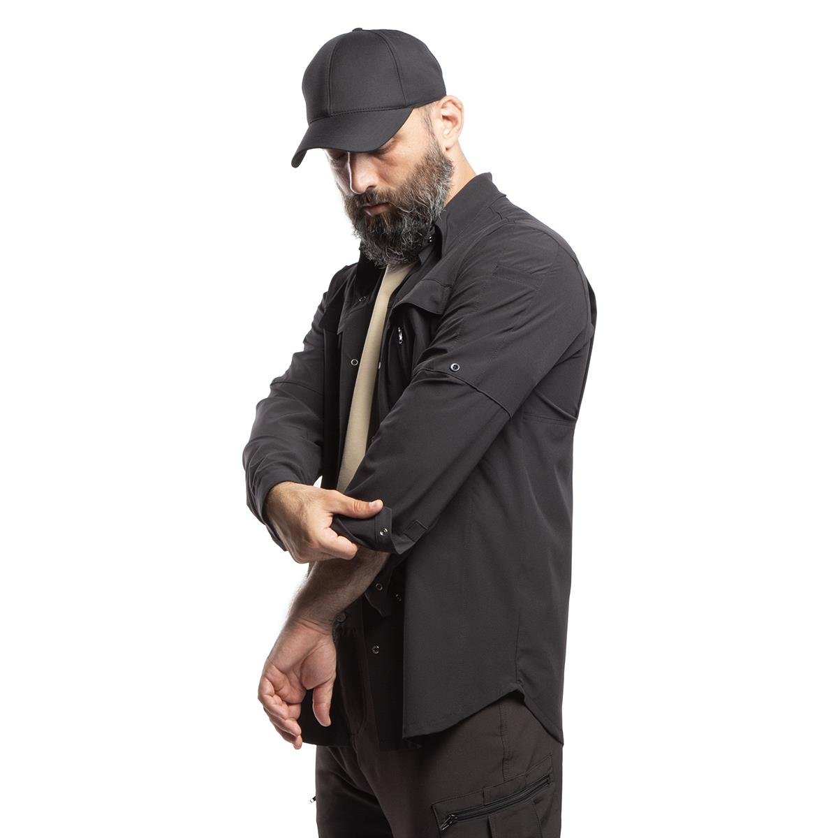 HoverGym Flexible Hafif Taktik Gömlek - Siyah 