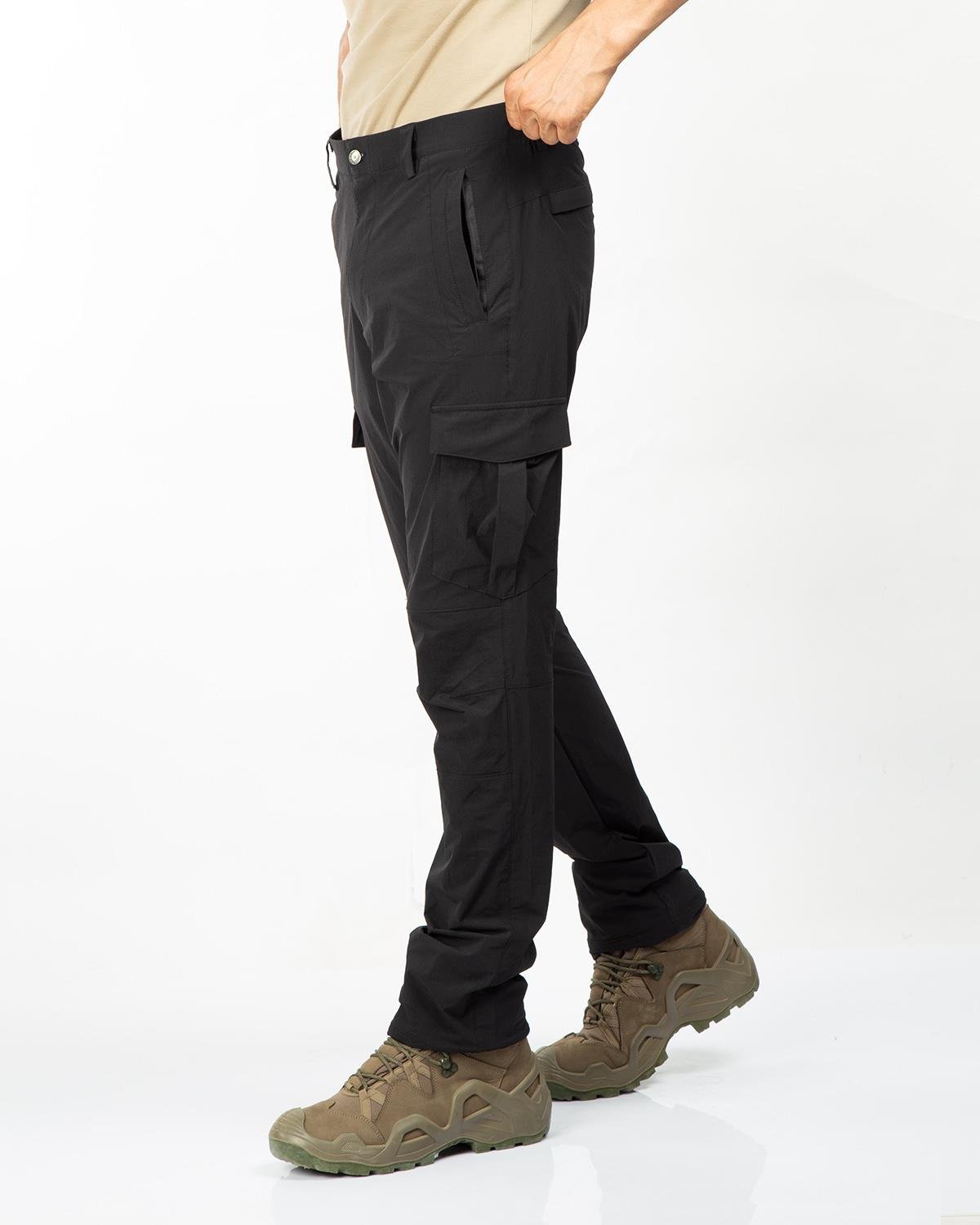 Hovergym Taktik Outdoor Hiking Yazlık Pantolon-Siyah