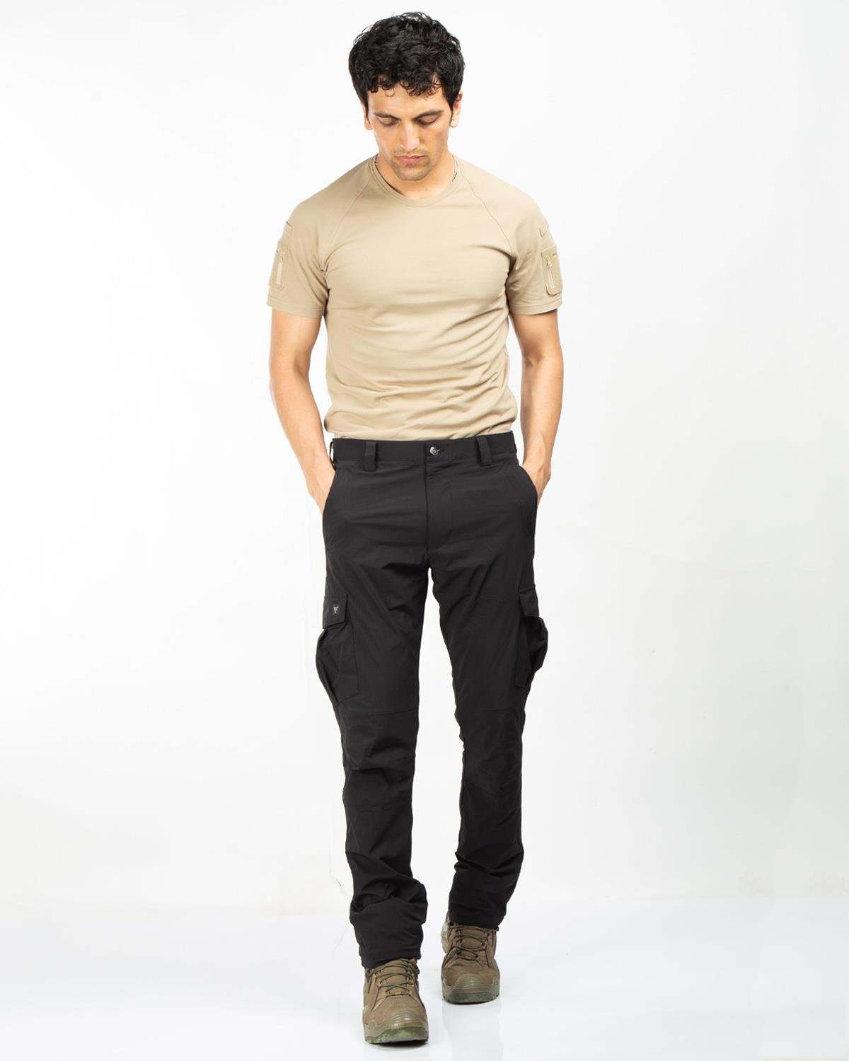 Hovergym Taktik Outdoor Hiking Yazlık Pantolon-Siyah
