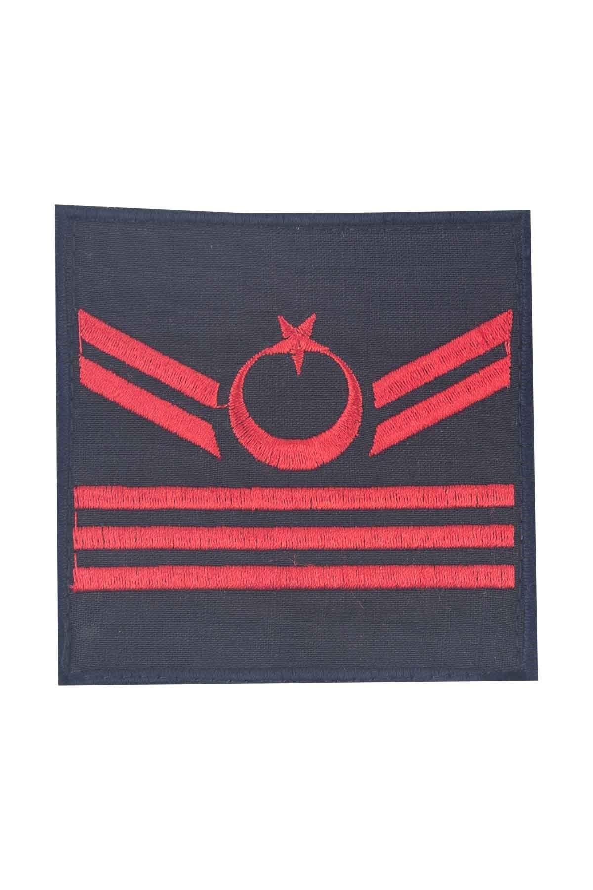 Jandarma Asayiş Uzman Çavuş Rütbesi Lacivert Nakış Cırtlı