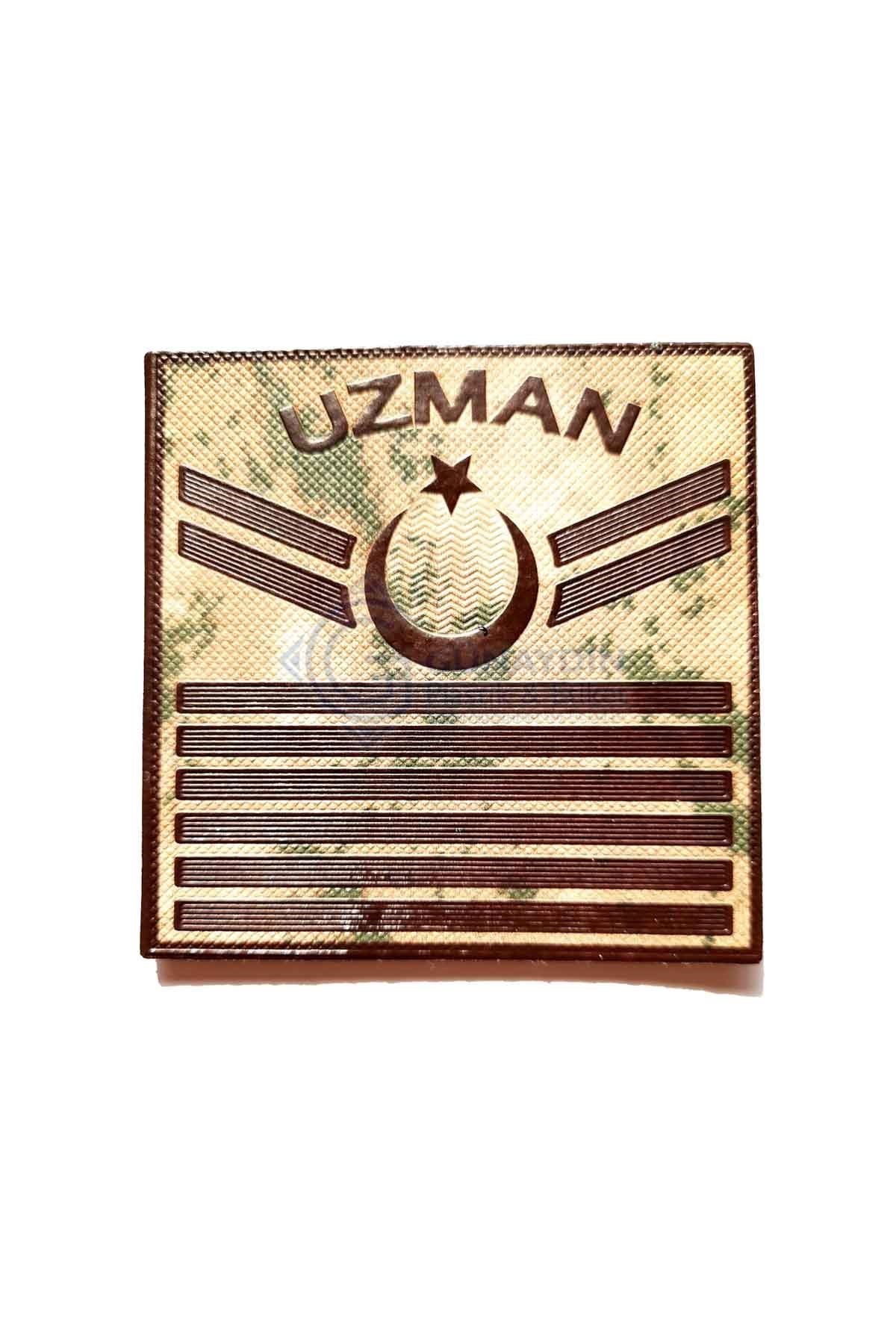 Jandarma Komando Yeni Nesil 3 Boyutlu Plastik Uzman Çavuş Rütbesi Kamuflaj Renk