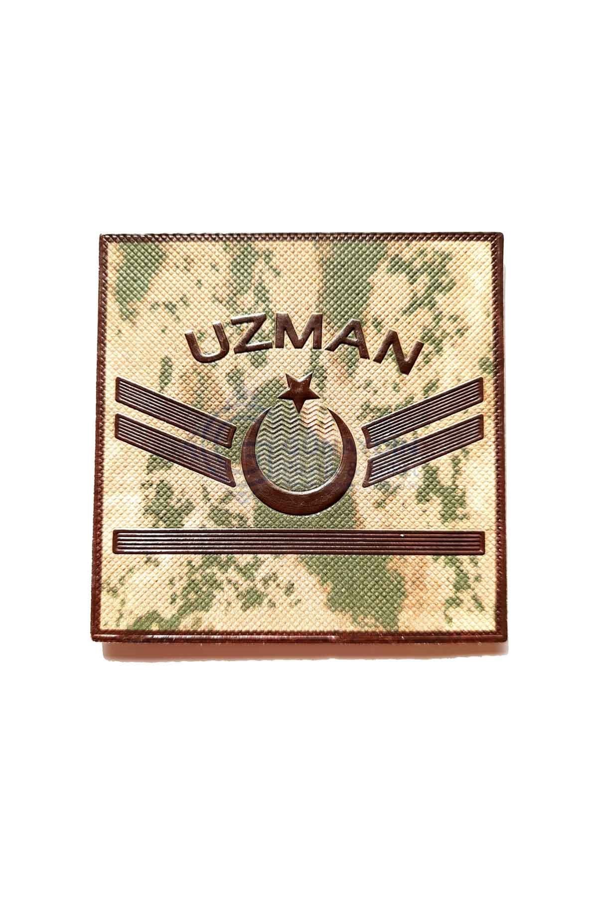 Jandarma Komando Yeni Nesil 3 Boyutlu Plastik Uzman Çavuş Rütbesi Kamuflaj Renk