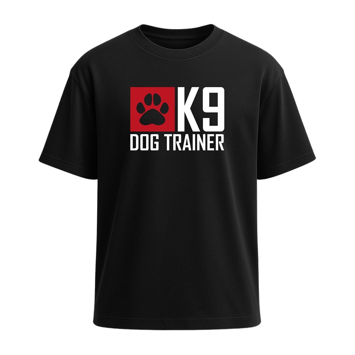 K9 Trainer Baskılı Tişört Siyah