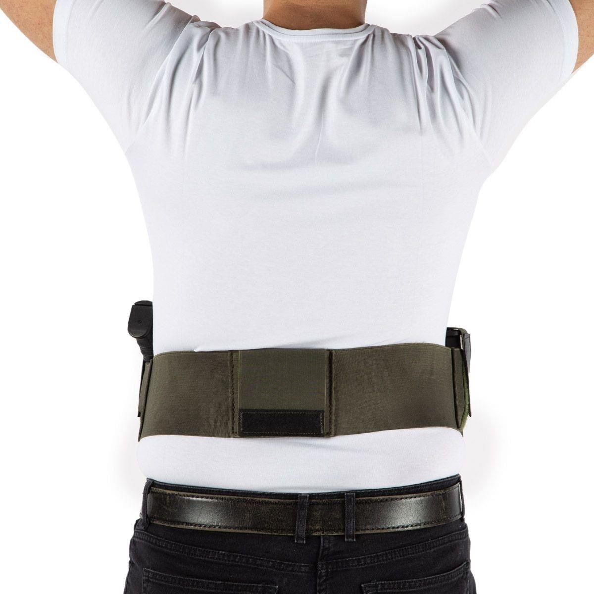 Korse Tabanca Kılıfı Çift Şarjörlüklü ve Kelepçelikli Haki Sol El