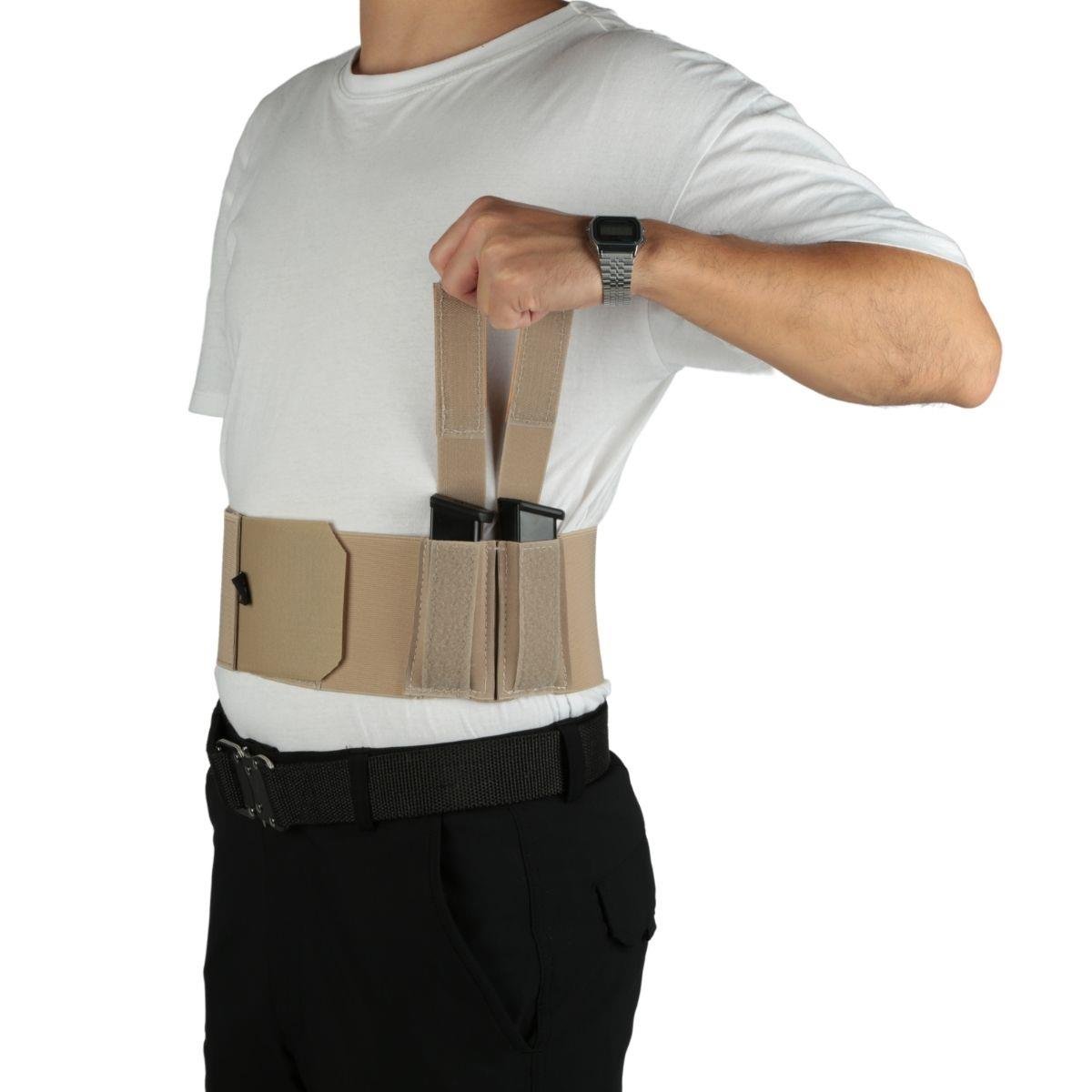 Korse Tabanca Kılıfı Çift Şarjörlüklü Kelepçelikli Bej