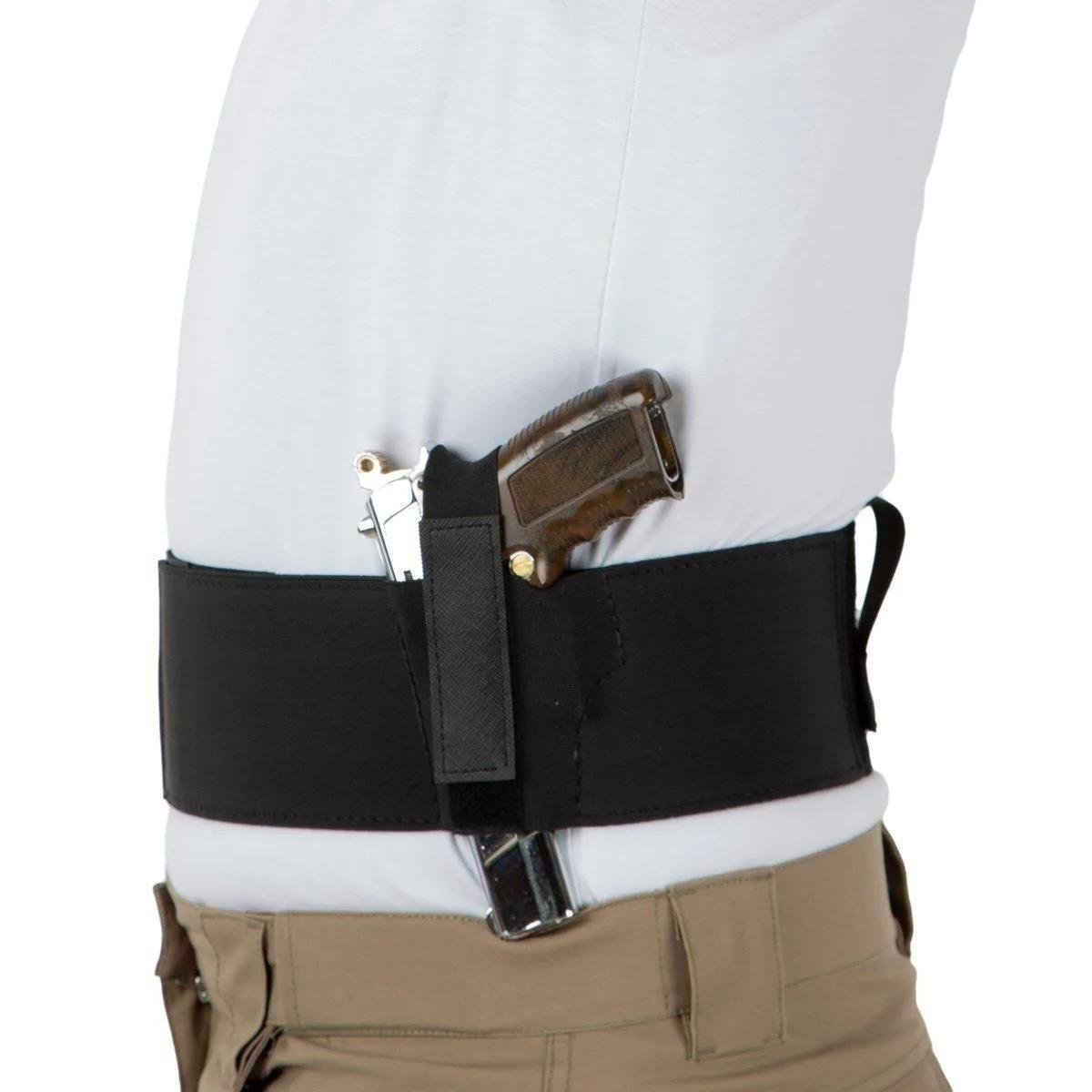 Korse Tabanca Kılıfı-Çift Şarjörlüklü ve Kelepçe Kılıflı Sol El Siyah