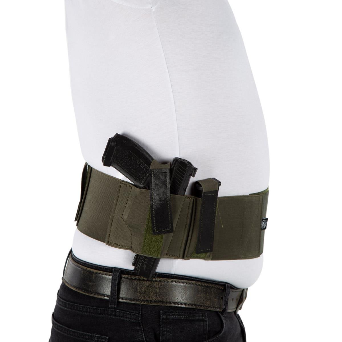 Korse Tabanca Kılıfı Çift Tabanca Kılıflı ve Çift Şarjörlüklü Haki