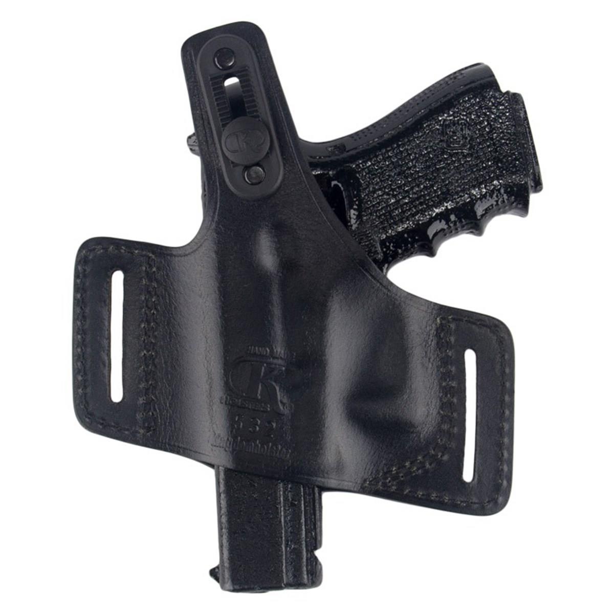 KYC Girsan MC 28 Deri Tabanca Kılıfı Yarım Kelebek Siyah